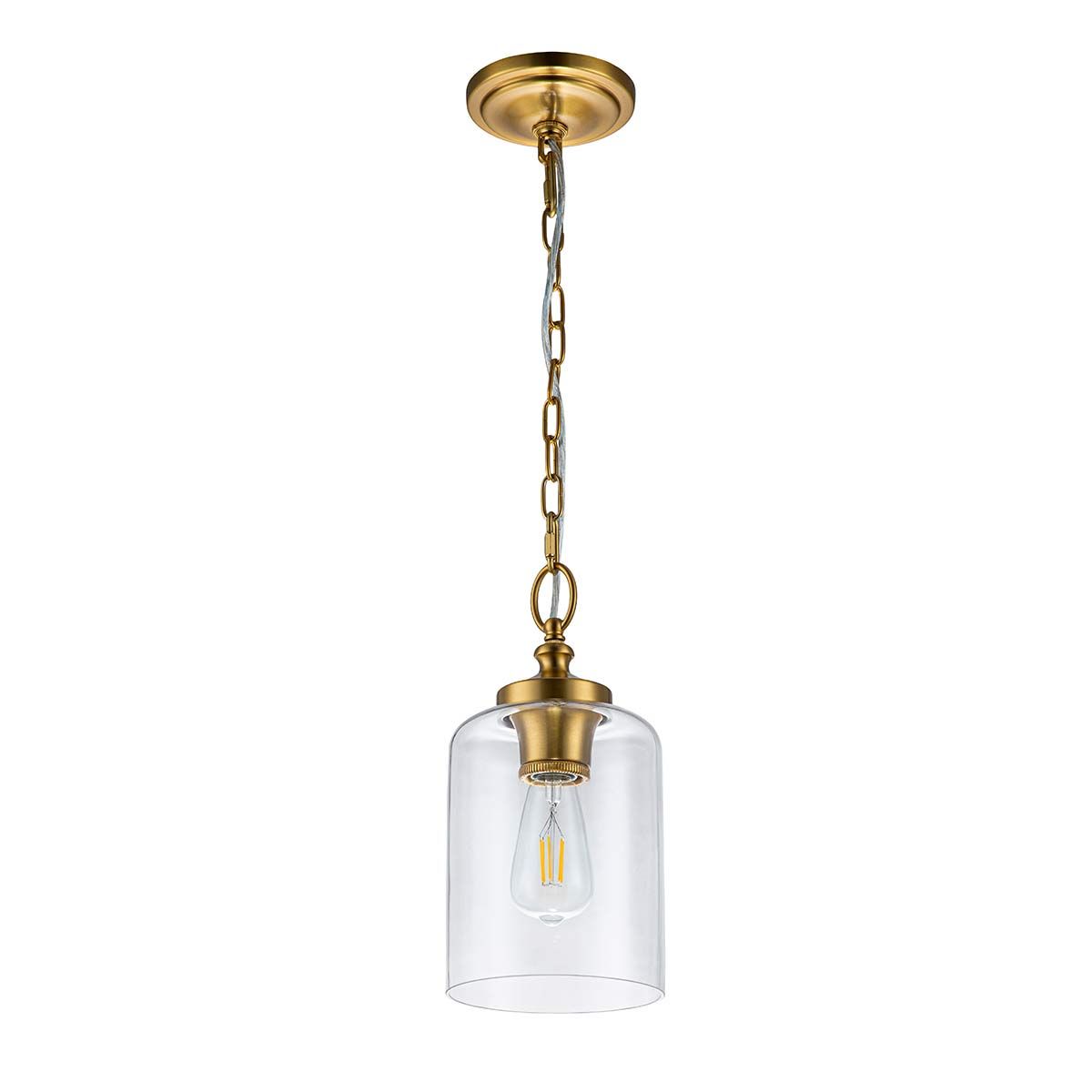 Miller Single Mini Pendant Light - Brass