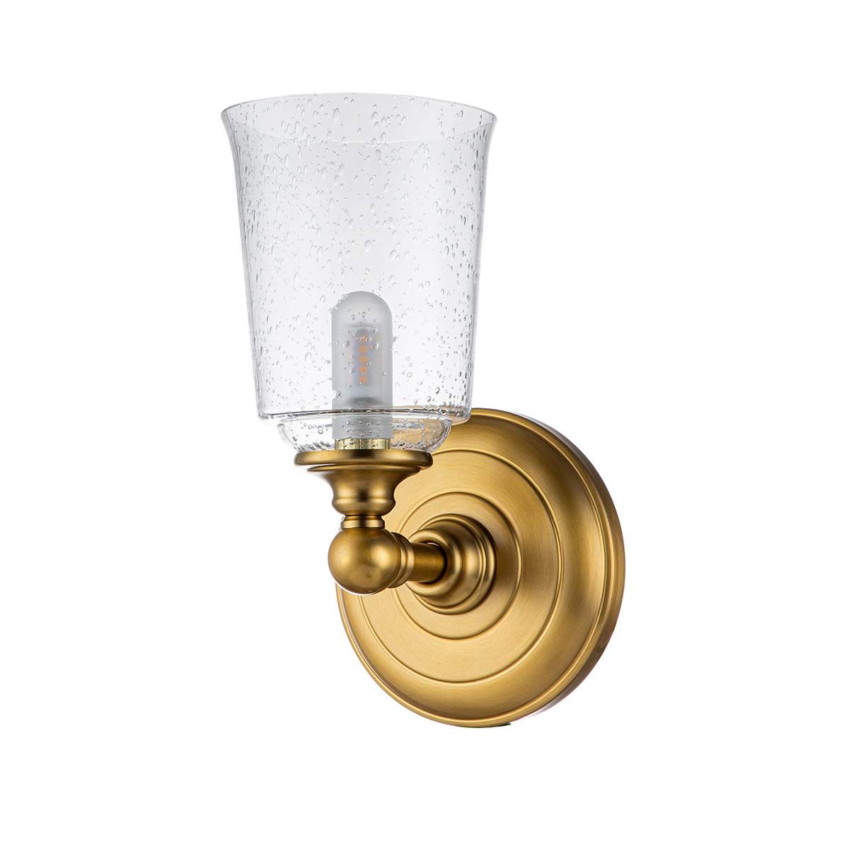 Huguenot Lake Single Wall Light - Brass
