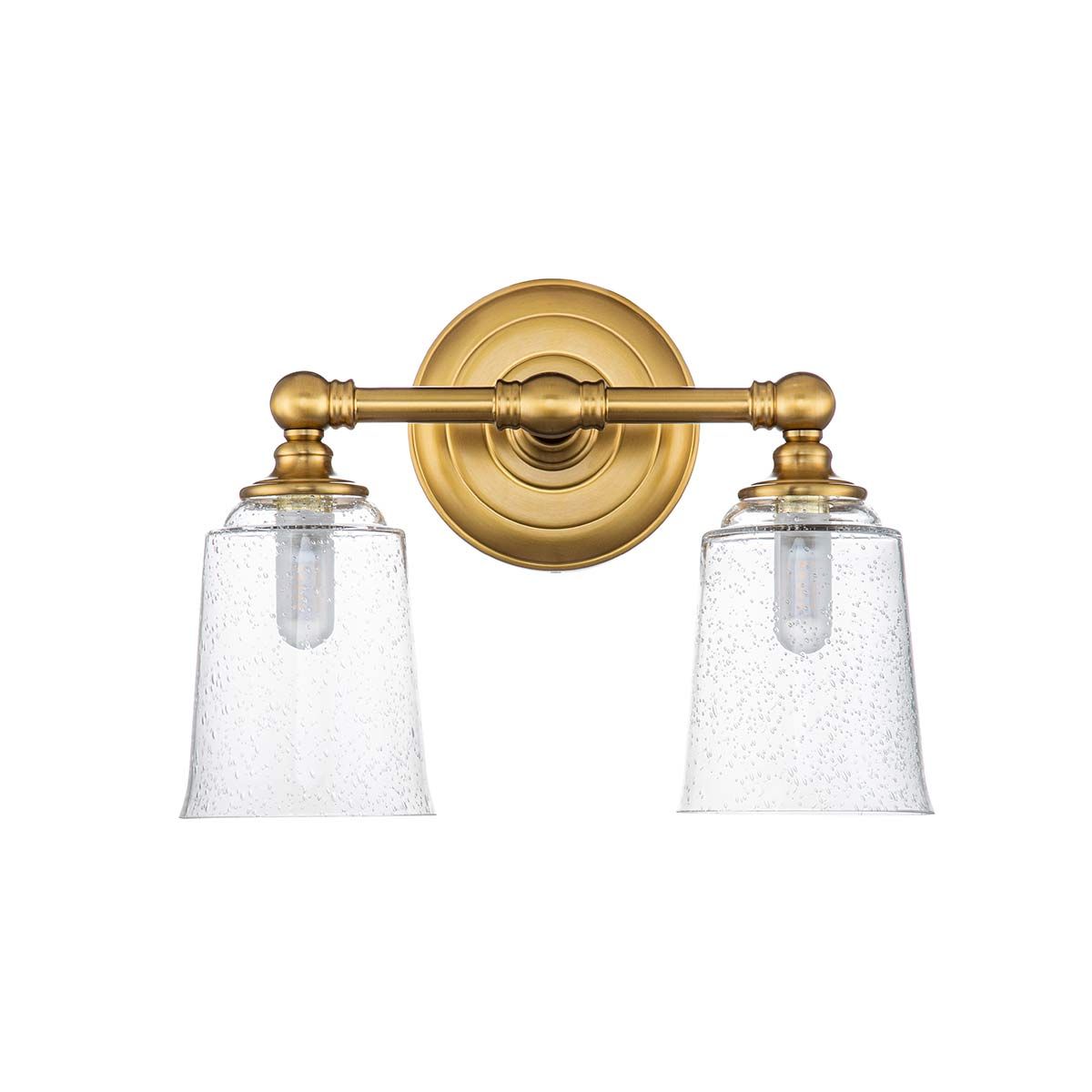 Huguenot Lake Double Wall Light - Brass