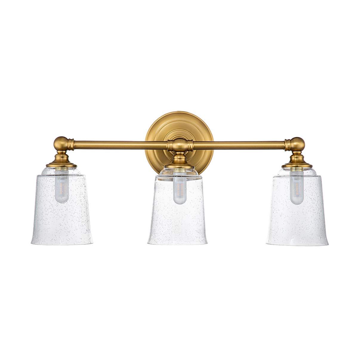 Huguenot Lake Triple Wall Light - Brass