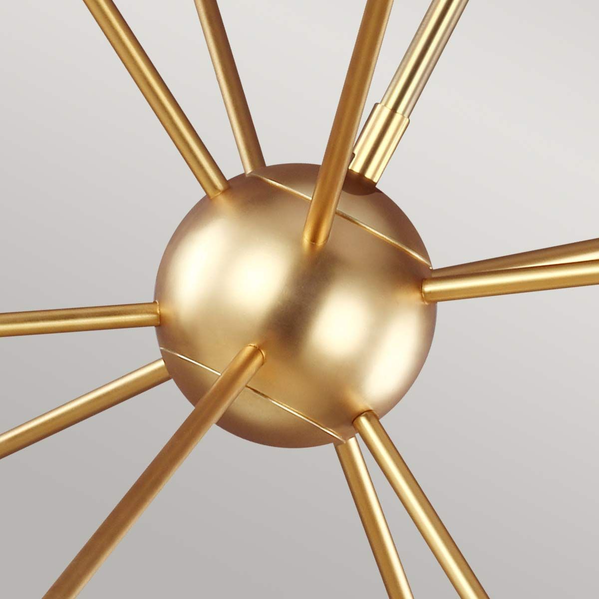 Neve 10 Light Chandelier - Brass