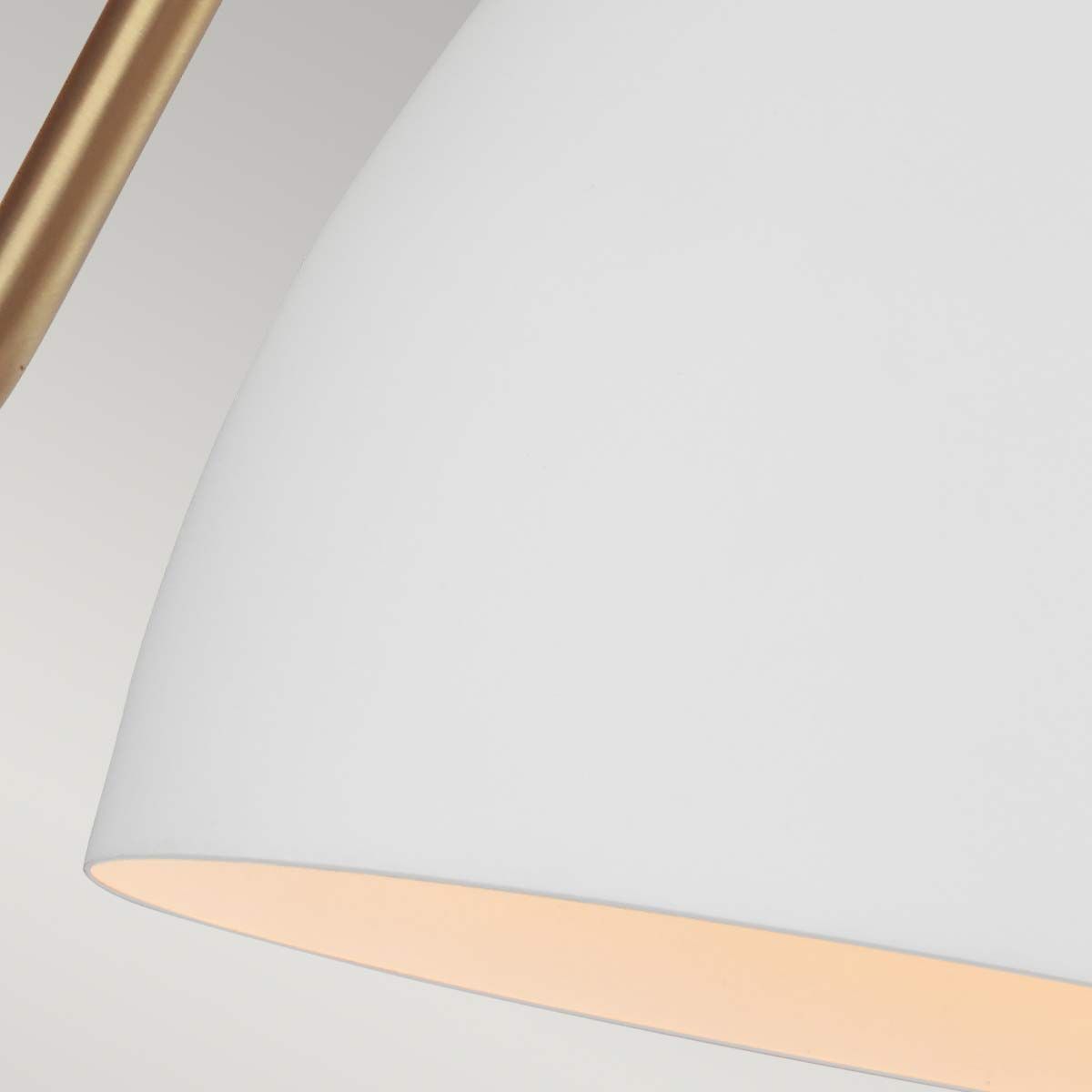 Carnaby Single Wall Light - White & Brass