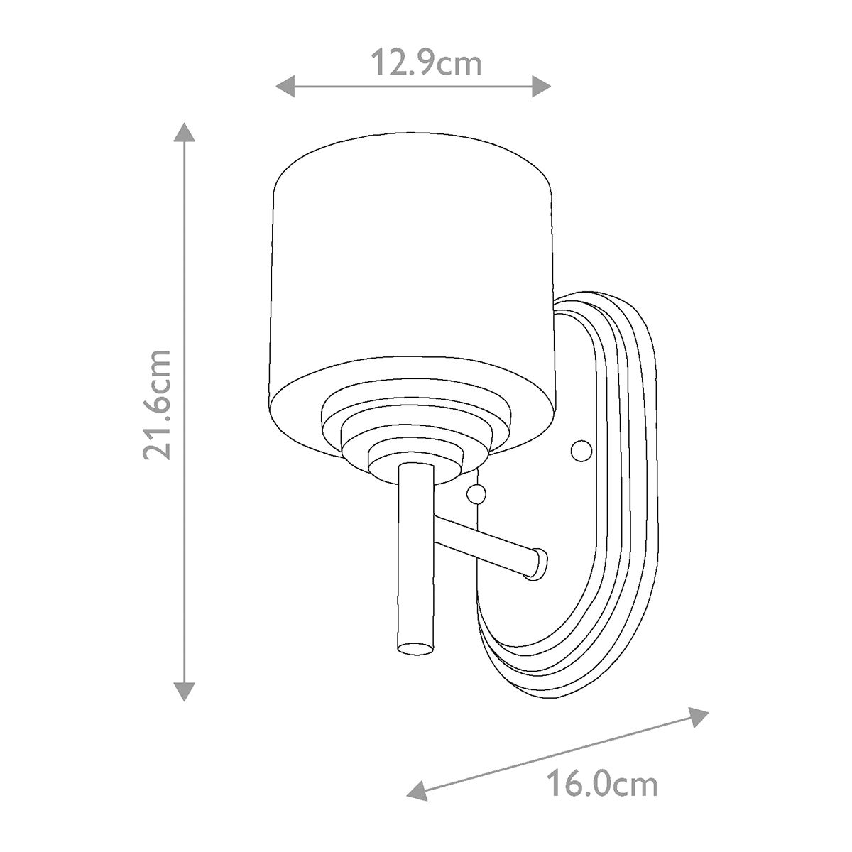 Palmer Single Wall Light - Brass