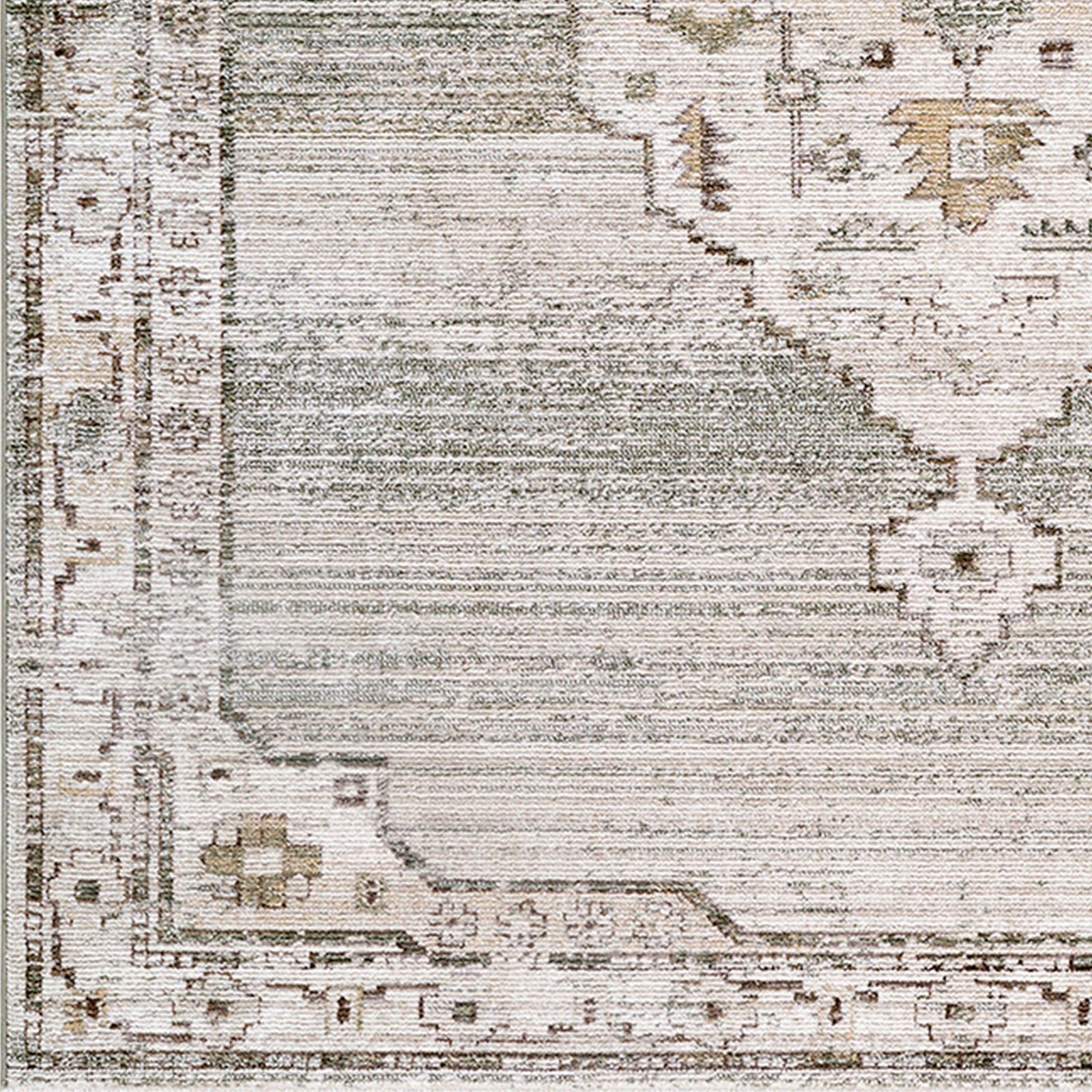 Fifth Avenue Vintage Traditional Boho Fringe Grey & Light Grey & Off White Polypropylene & Polyester Rug 152x225cm - colour swatch