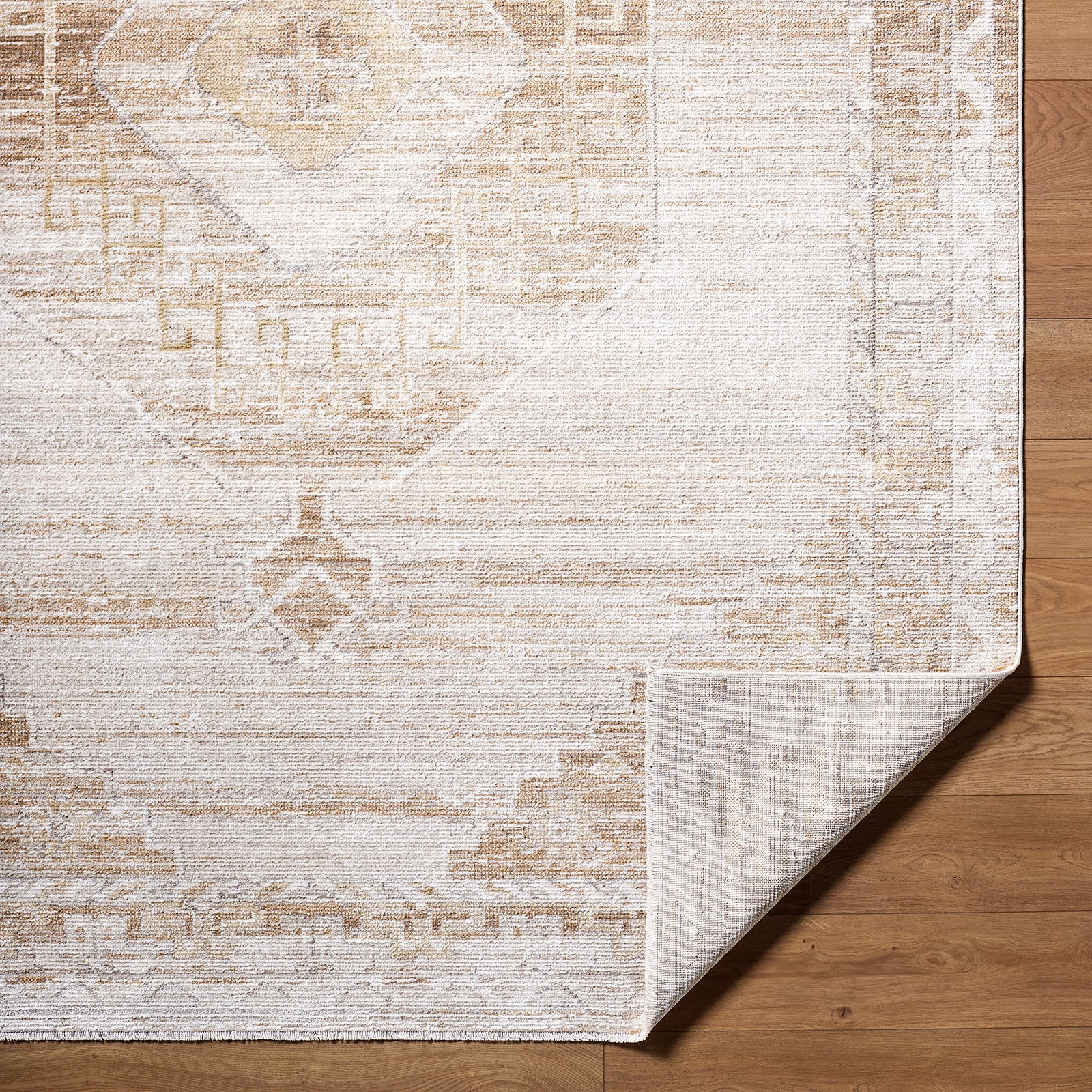 Fifth Avenue Vintage Traditional Boho Fringe Brown & Light Grey & Off White Polypropylene & Polyester Rug 152x225cm - room setting