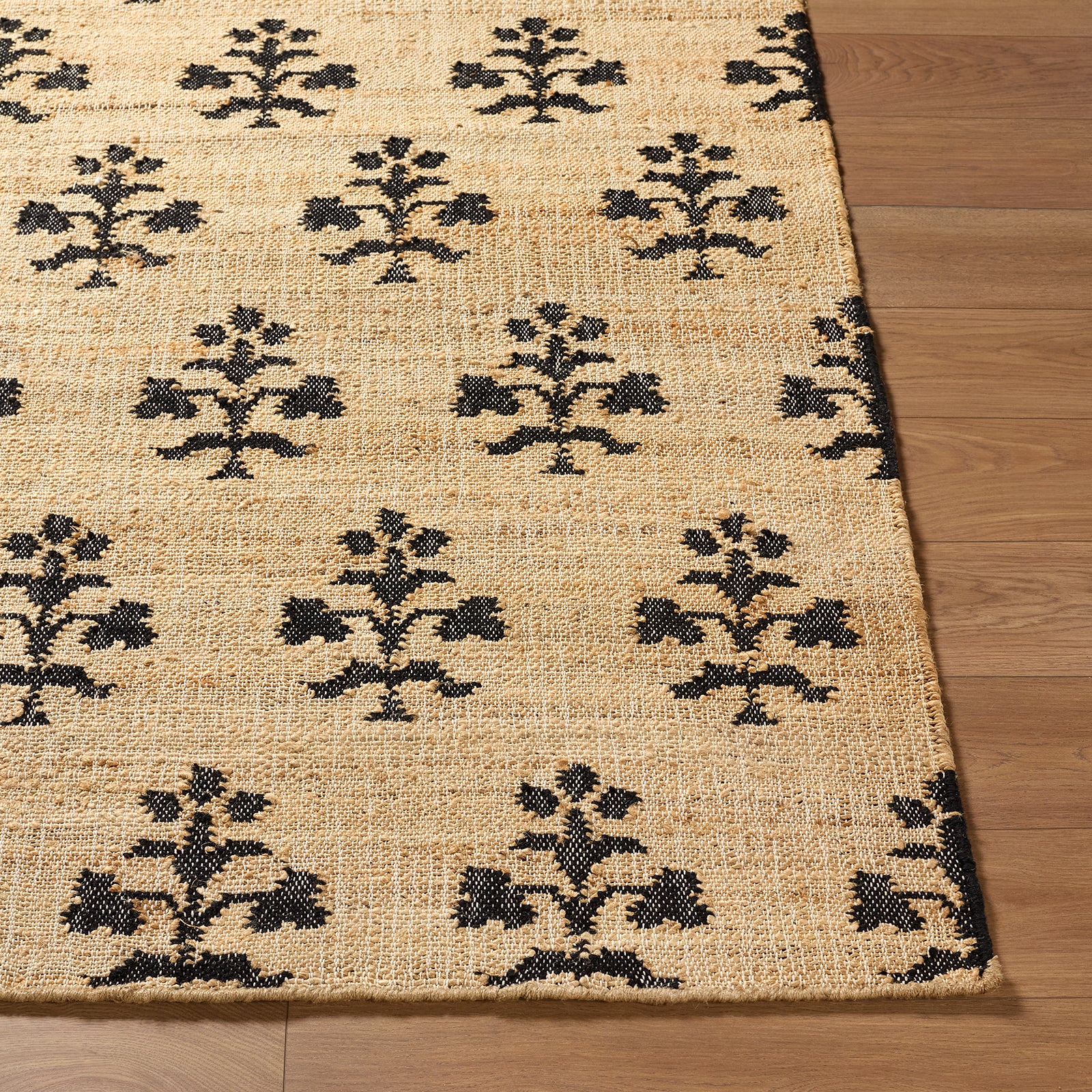 Fiorina Modern Jute Wool Modern Grey & Beige Rug 153x219cm - reverse roll detail