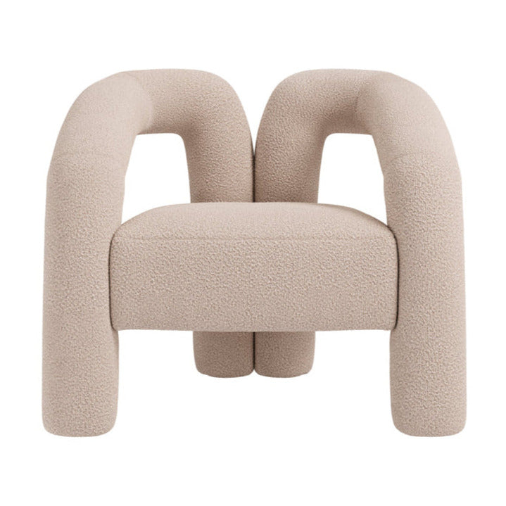 Freyja Buff Cream Boucle Tripod Accent Armchair