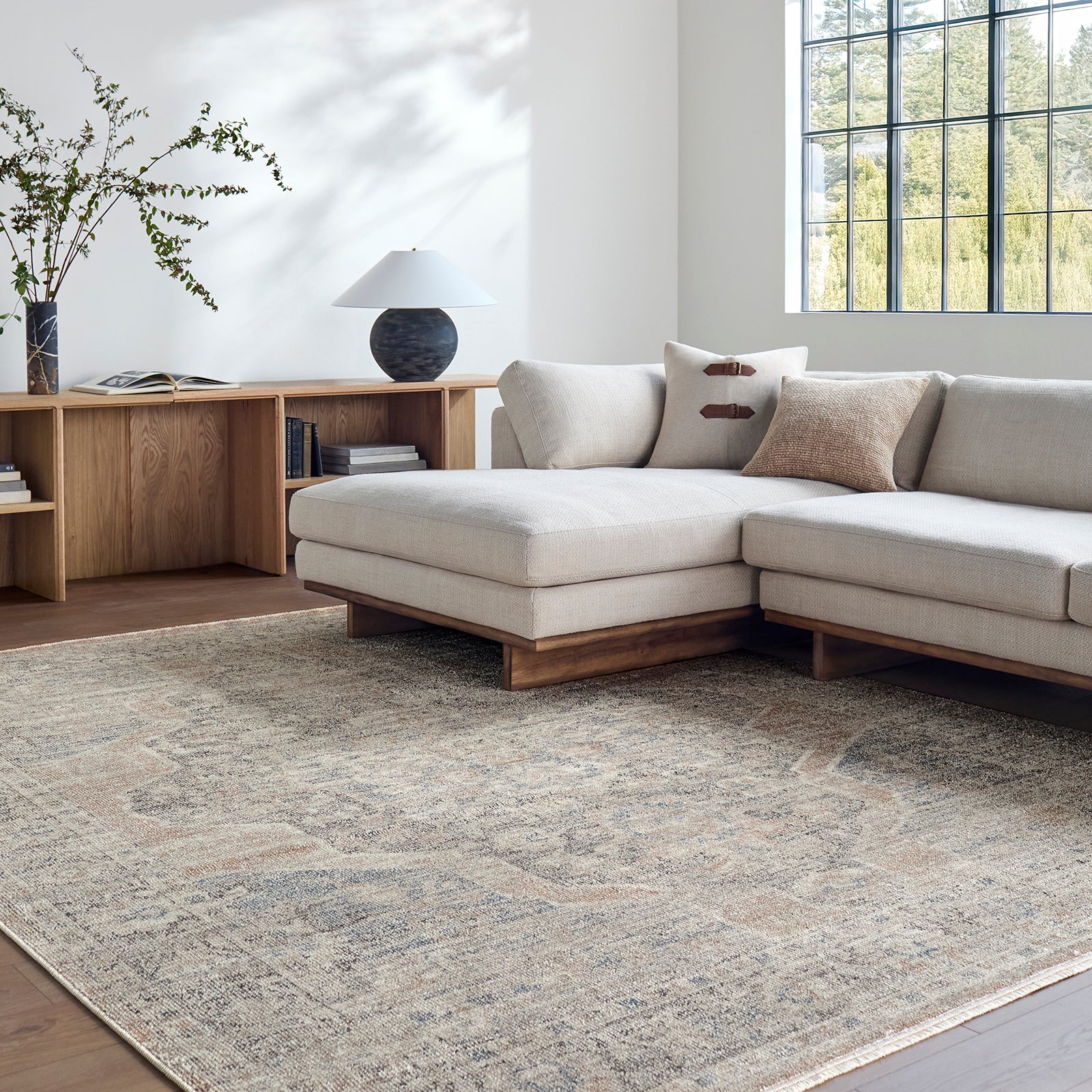 Maria Elena Galey Alix Vintage Traditional Vintage Boho Fringe Brown & Dark Brown Polyester Rug 160x213cm - room setting