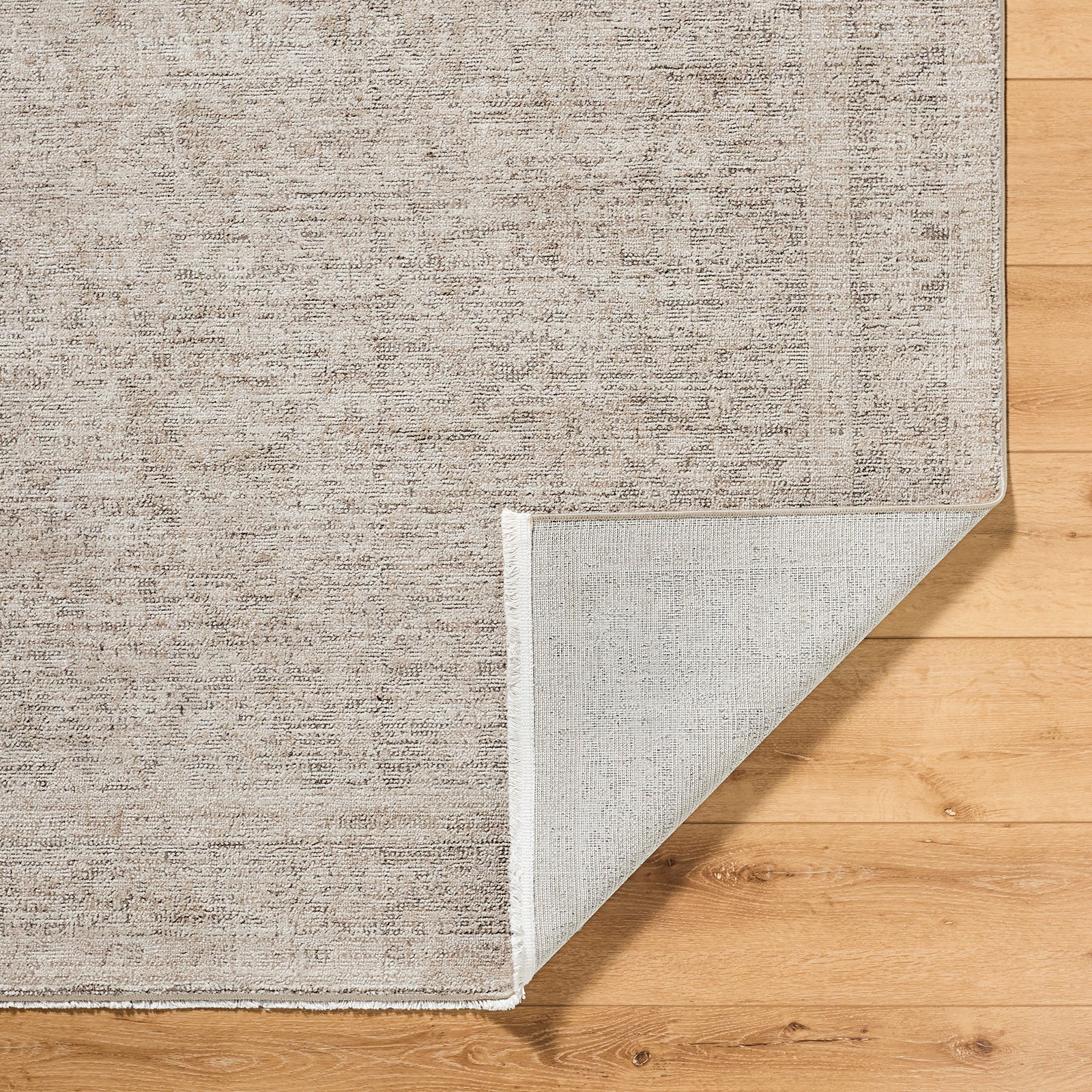Maria Elena Galey Alix Vintage Traditional Vintage Boho Fringe Ivory & Medium Brown Polyester Rug 160x213cm - folded detail