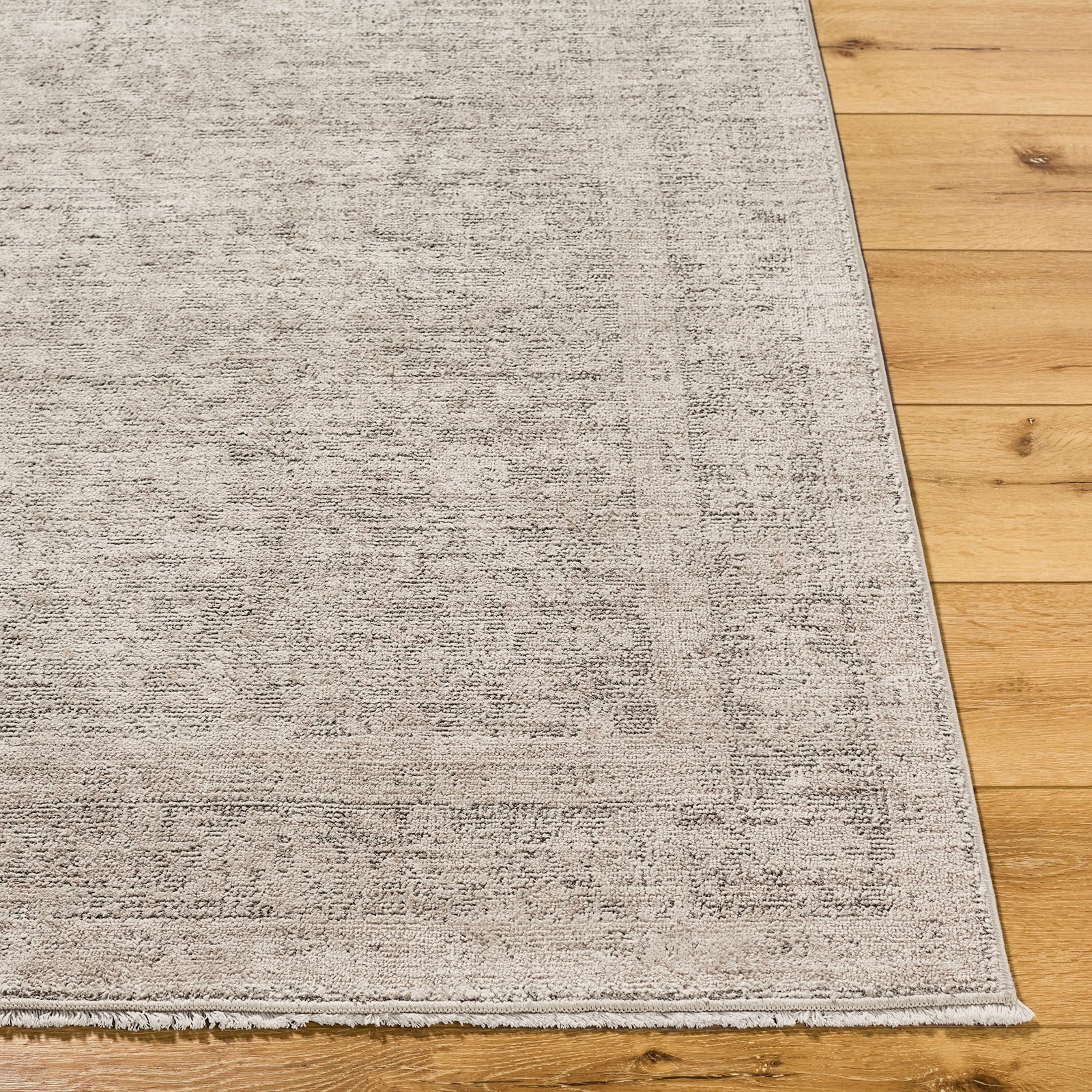 Maria Elena Galey Alix Vintage Traditional Vintage Boho Fringe Ivory & Medium Brown Polyester Rug 160x213cm - front view