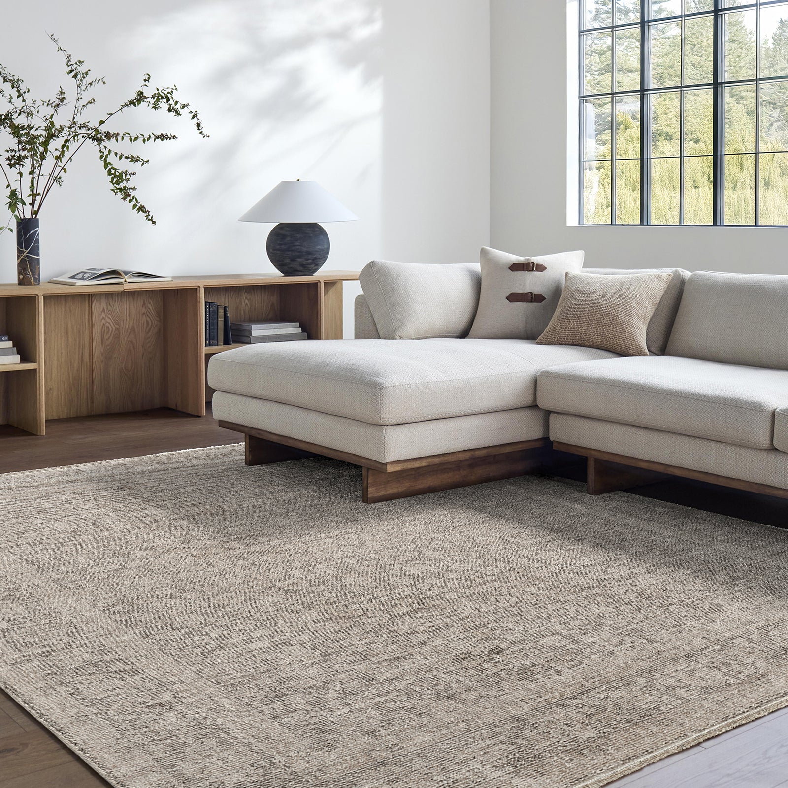 Maria Elena Galey Alix Vintage Traditional Vintage Boho Fringe Ivory & Medium Brown Polyester Rug 160x213cm - room setting