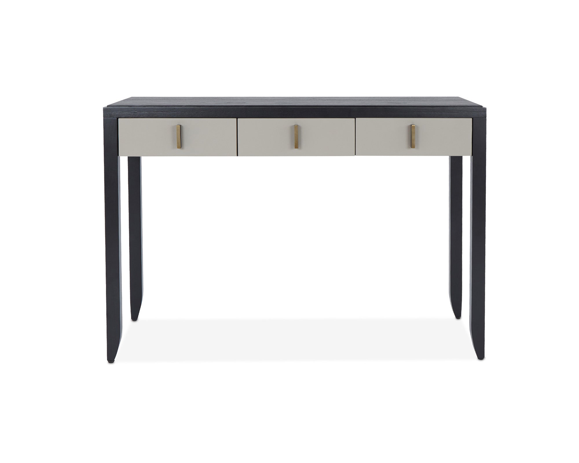 Garda Dressing Table - Wenge & Taupe Faux Leather