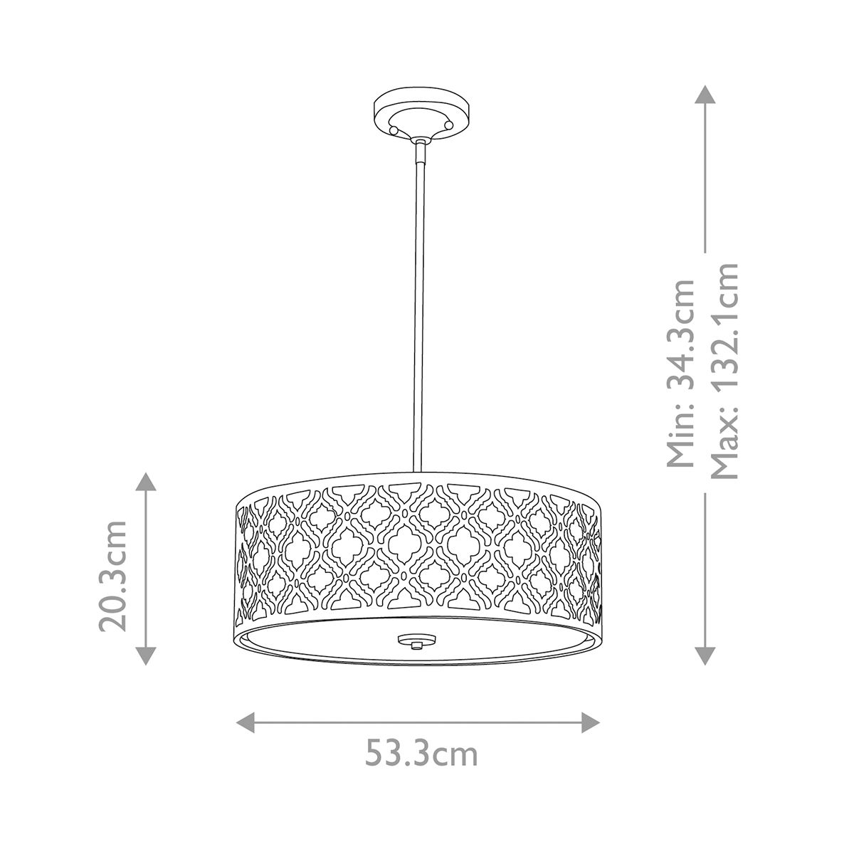 Vesper Triple Duo-Mount Large Pendant Light - Gold