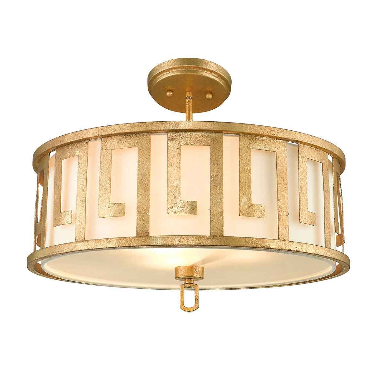 Marcus Triple Duo-Mount Large Pendant Light - Gold & Ivory