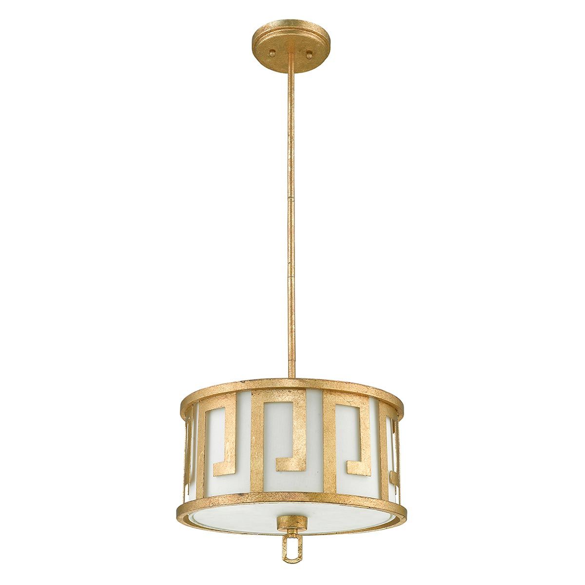 Marcus Double Medium Pendant Light - Gold & Ivory