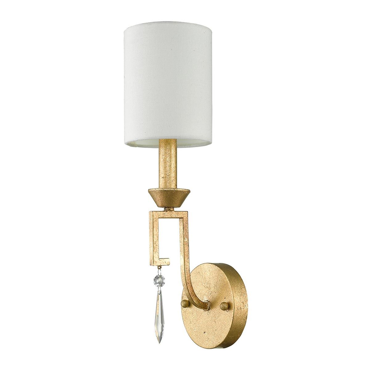 Marcus Single Wall Light - Gold & Ivory