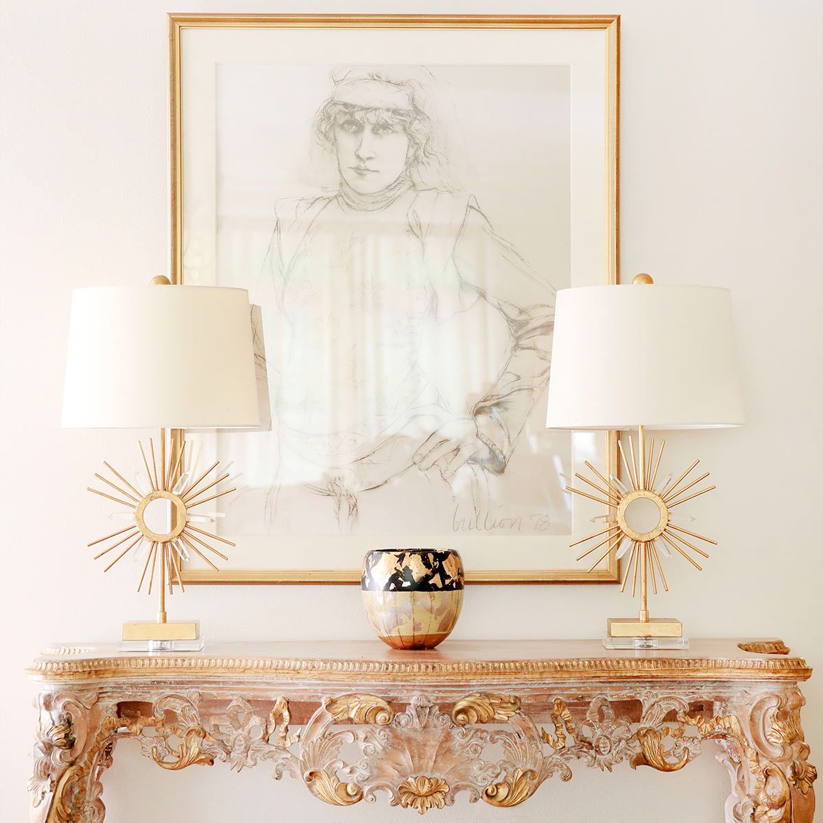 Sun King Sunburst Table Lamp - Gold