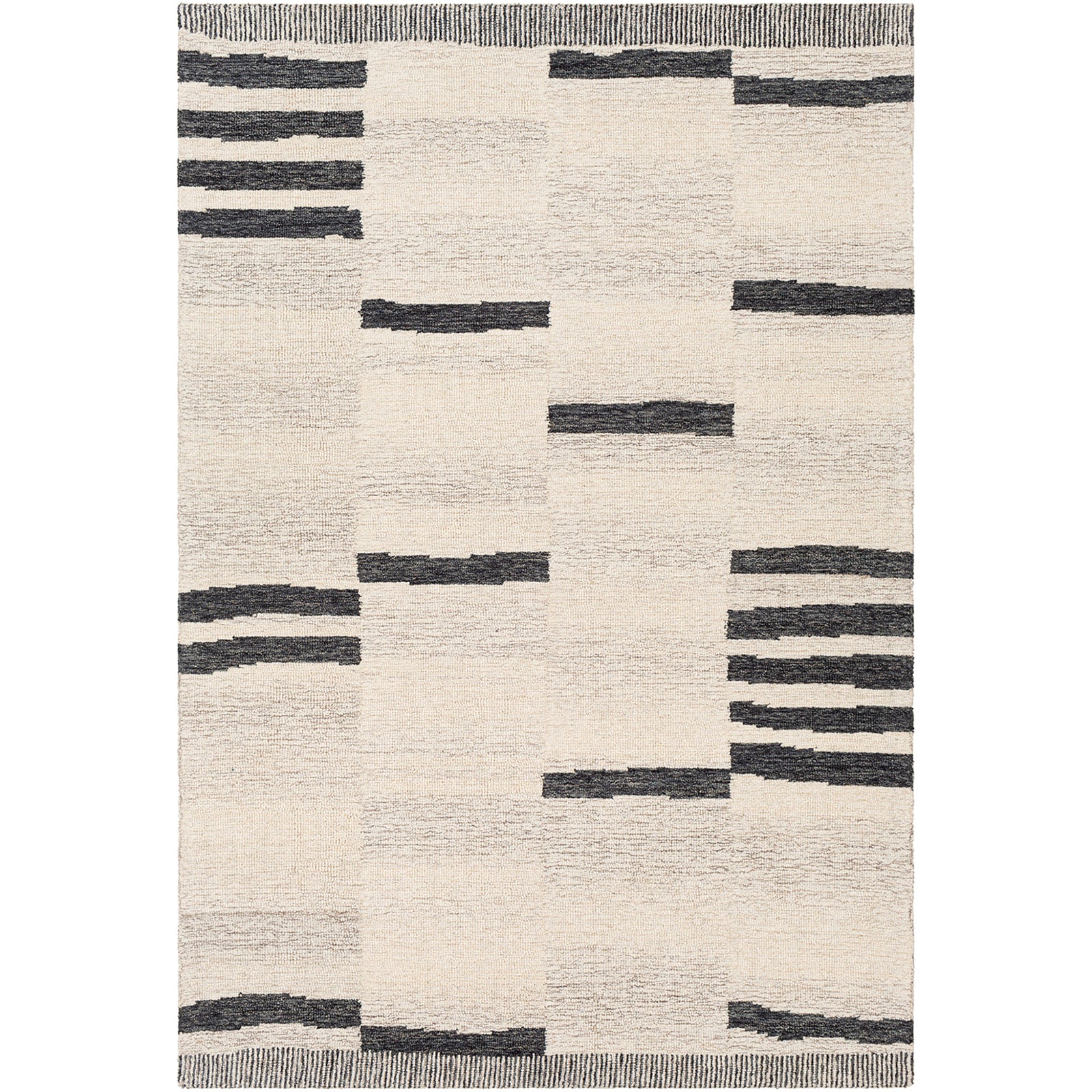 Granada Global Hand Tufted Beige & Black Wool Rug 152x229cm - product image