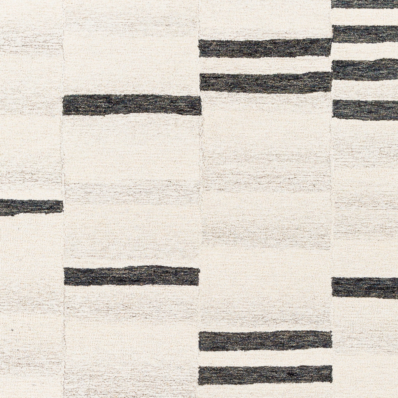 Granada Global Hand Tufted Beige & Black Wool Rug 152x229cm - colour swatch