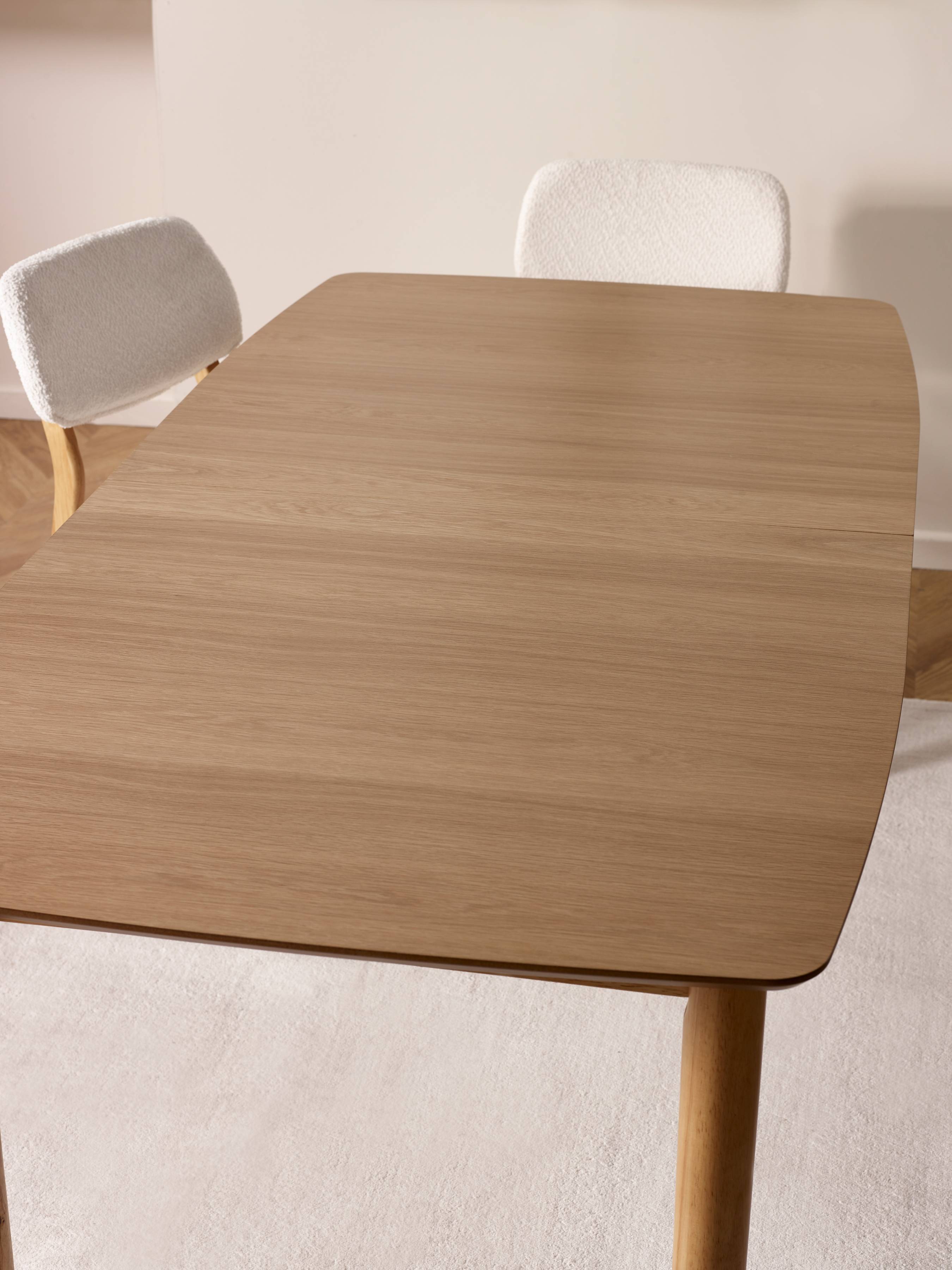 Livingston Natural Oak Wood Extending Dining Table | 4-6 Seater