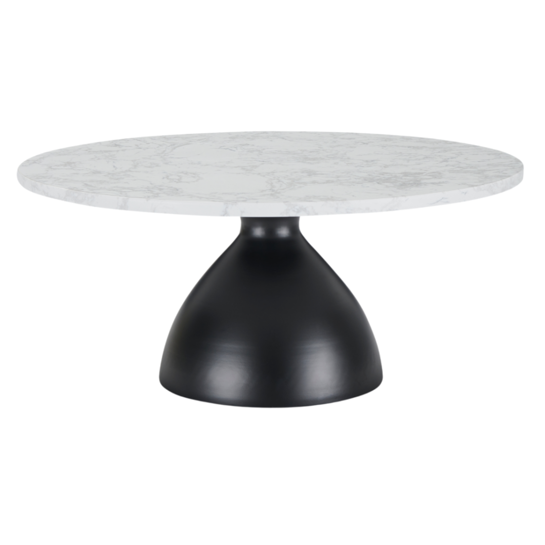Hazel Black & White Marble Round Coffee Table