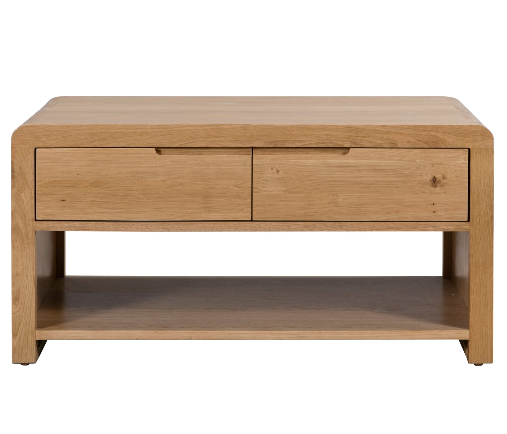Curve Natural Oak Wood Coffee Table