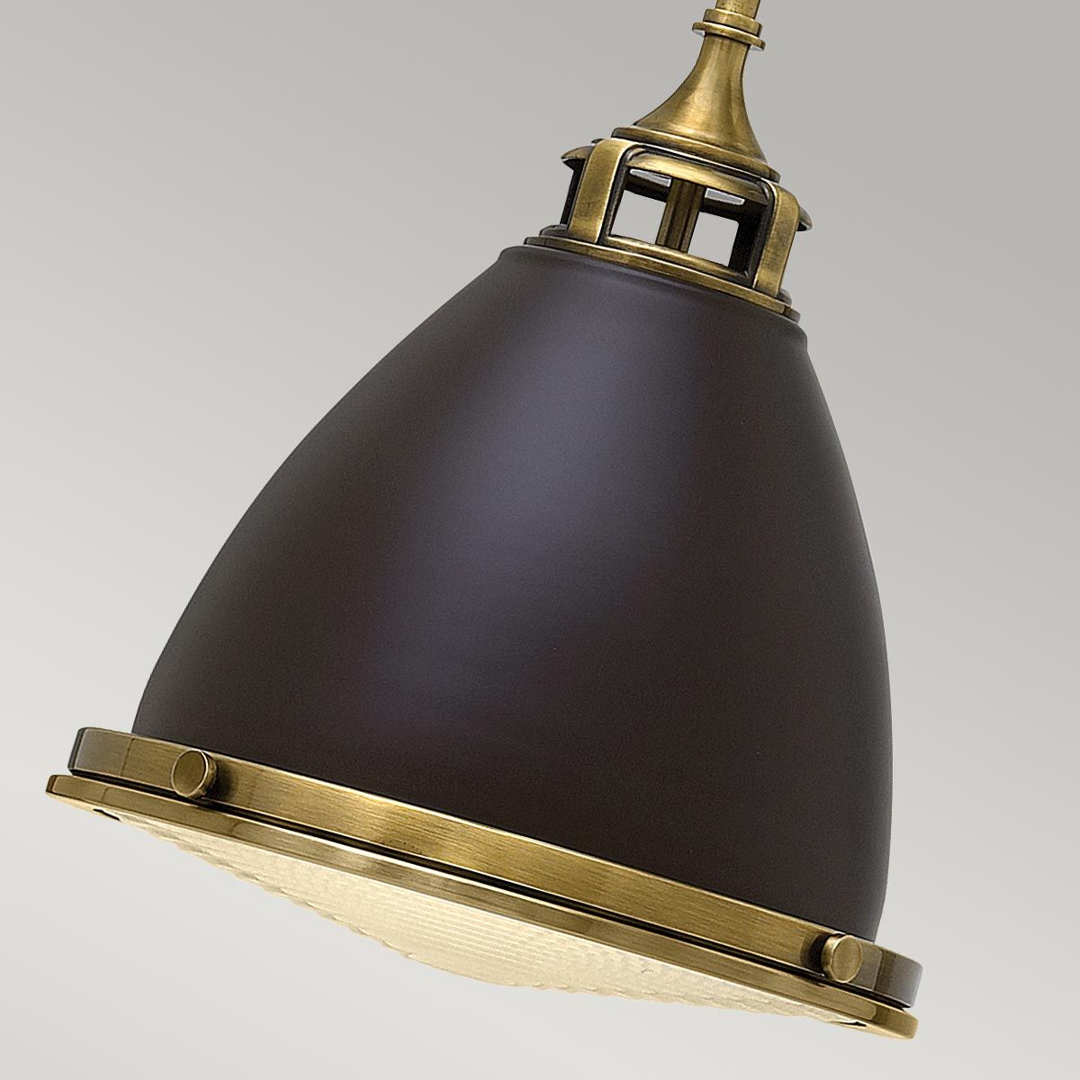 Yardley Single Medium Pendant Light - Bronze