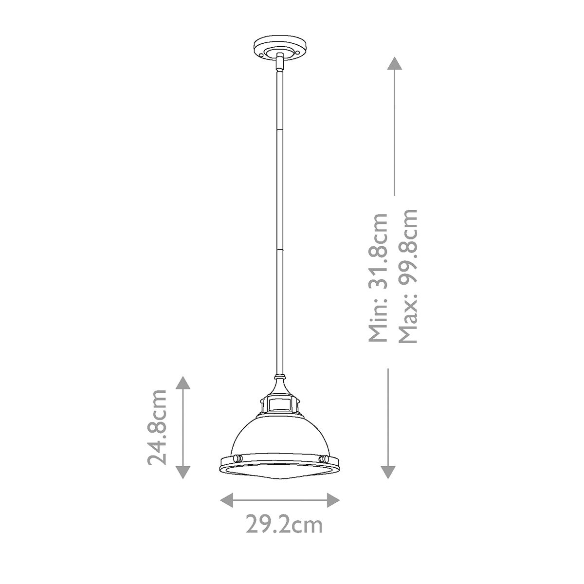 Yardley Single Mini Pendant Light - Brass