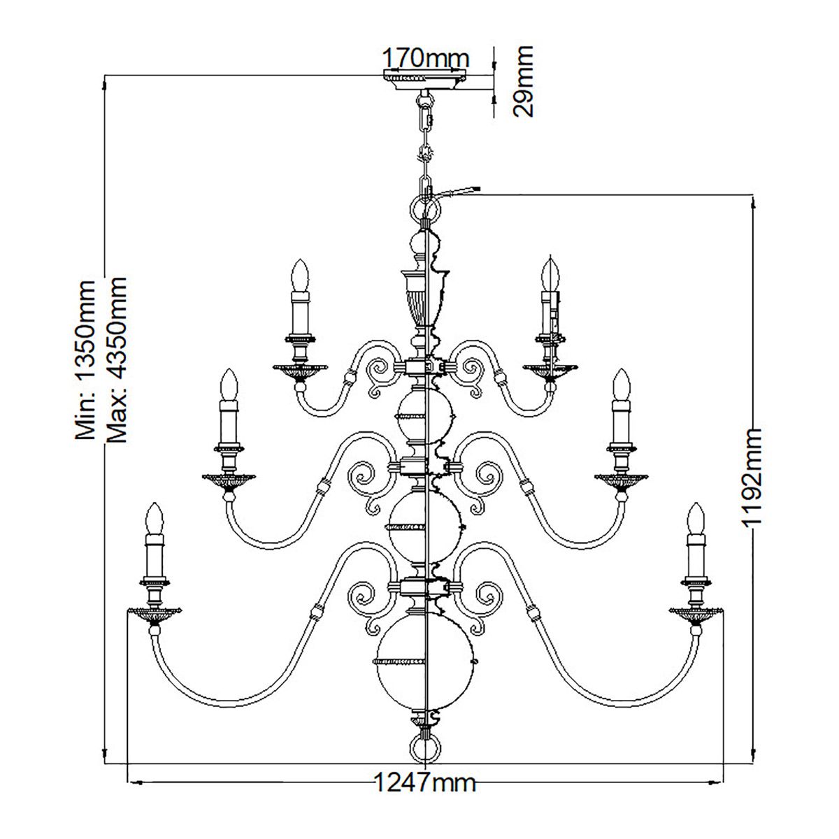 Juniper 25 Light Chandelier - Brass