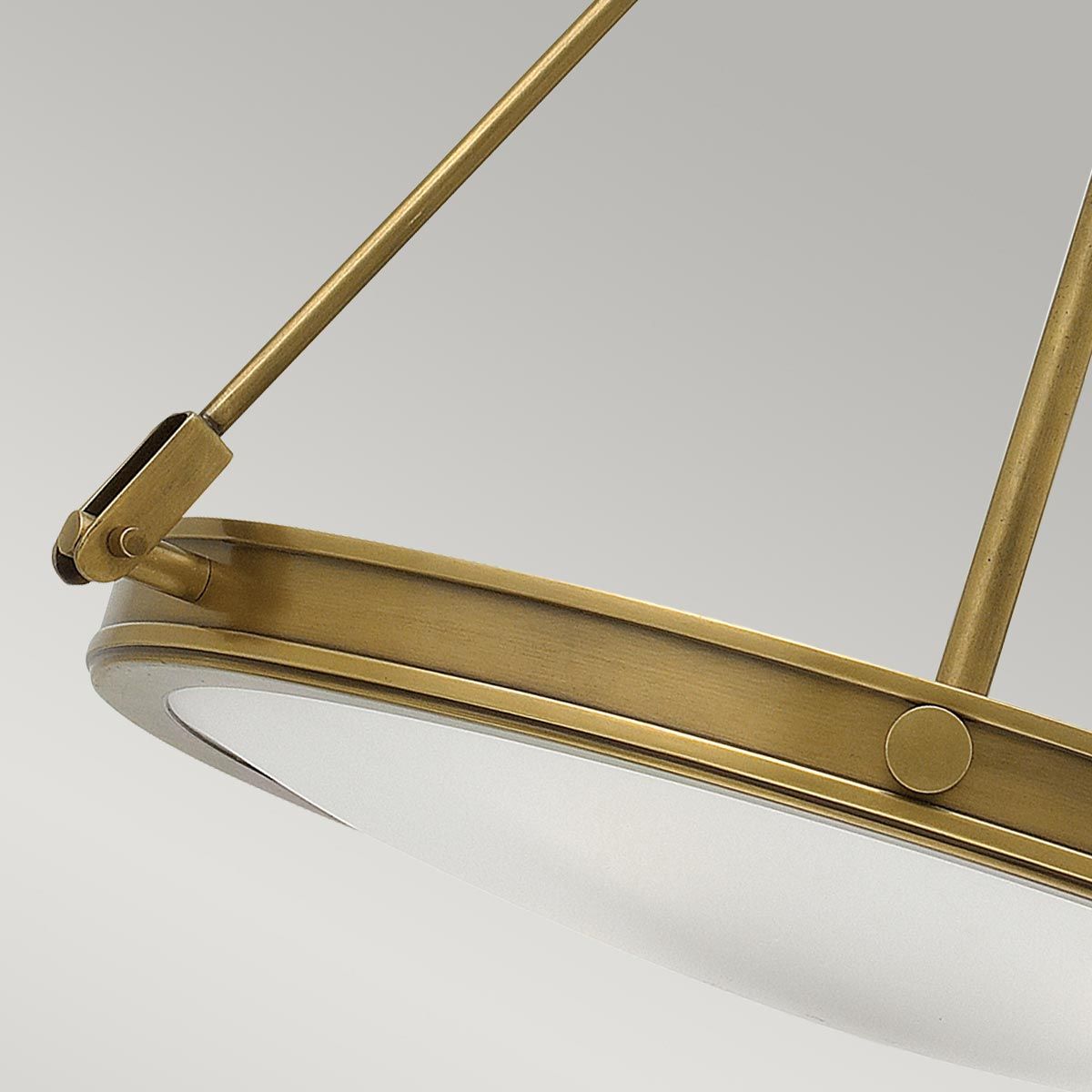 Hackney 4 Light Pendant Light - Brass