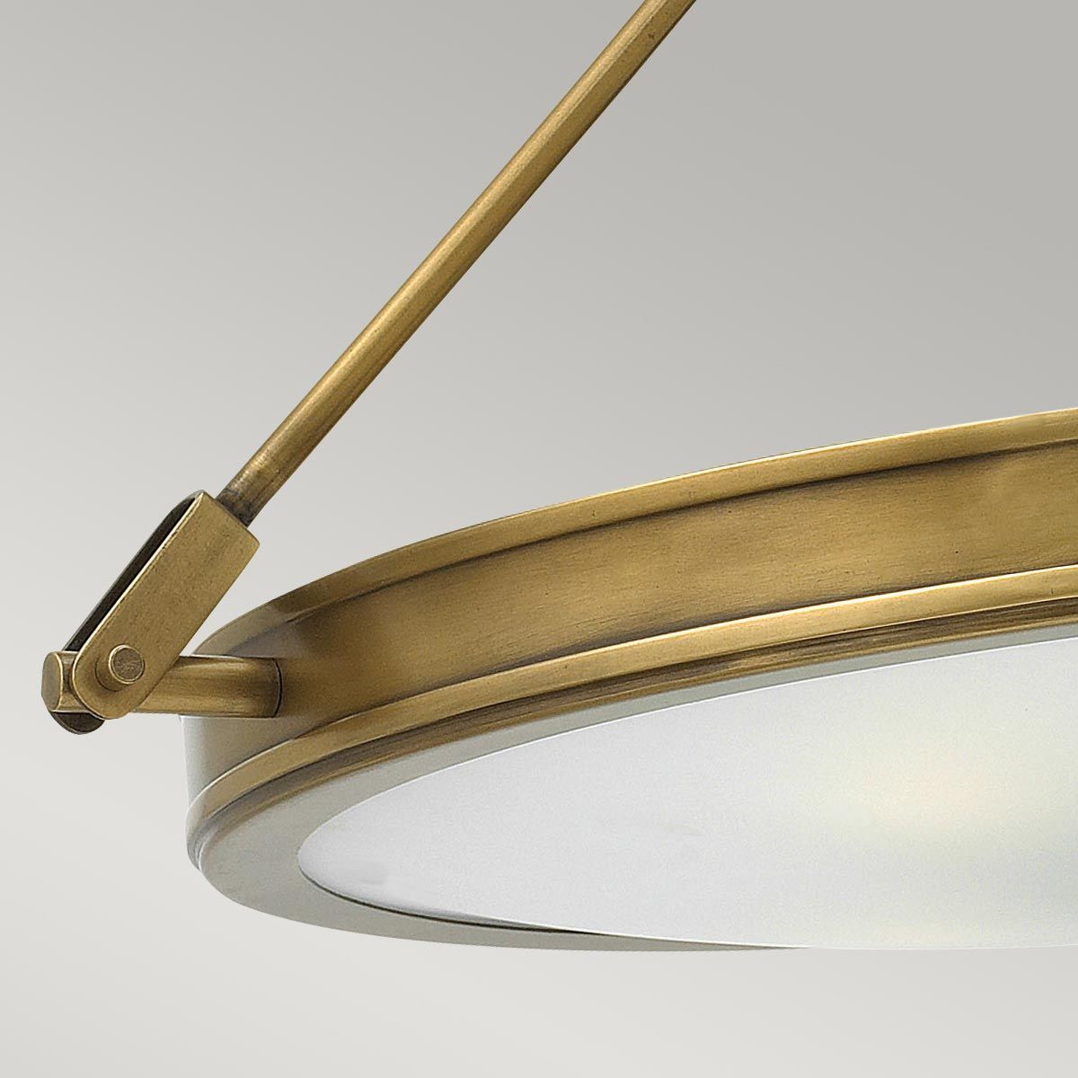 Hackney 4 Light Large Semi Flush Ceiling Light - Brass