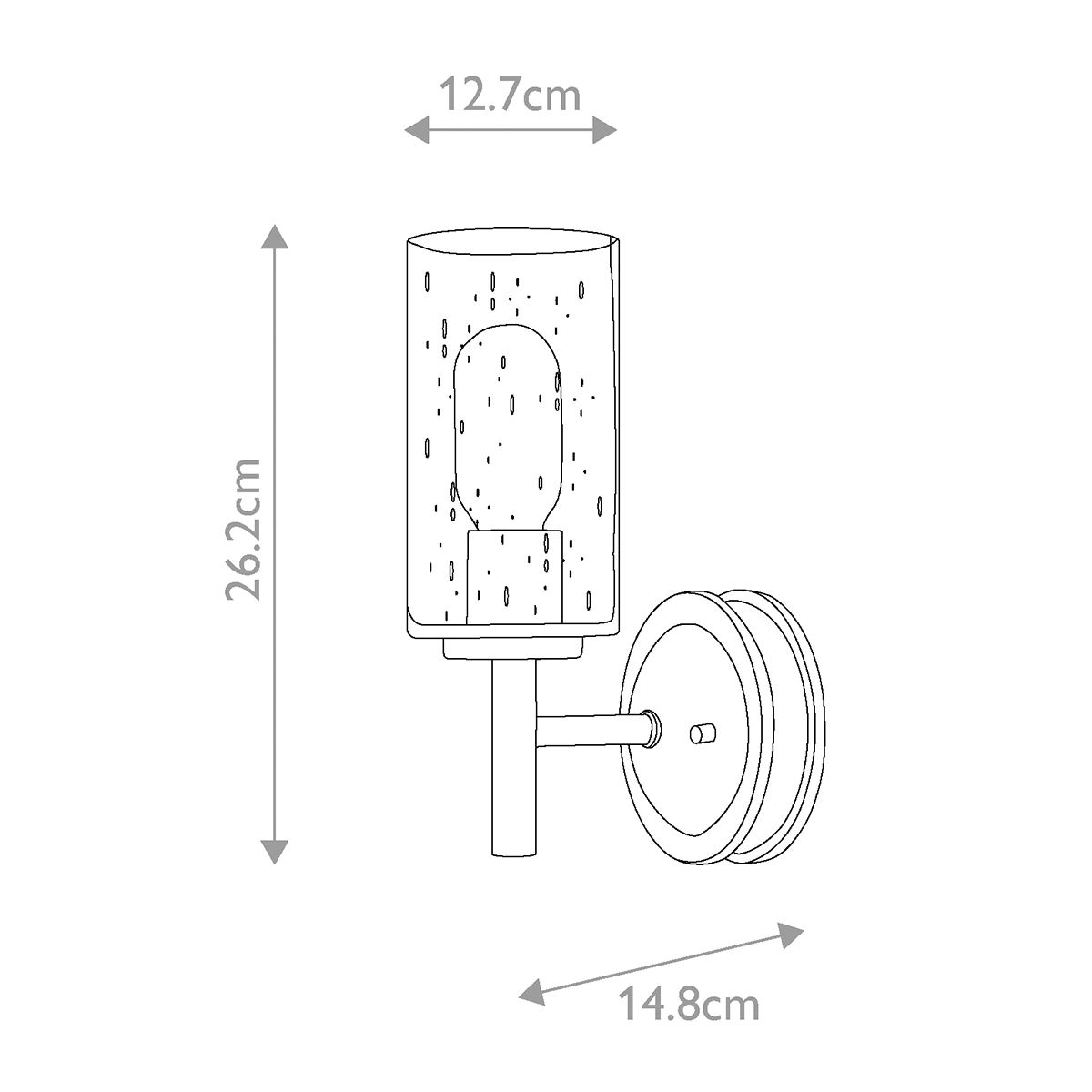 Hackney Single Wall Light - Brass