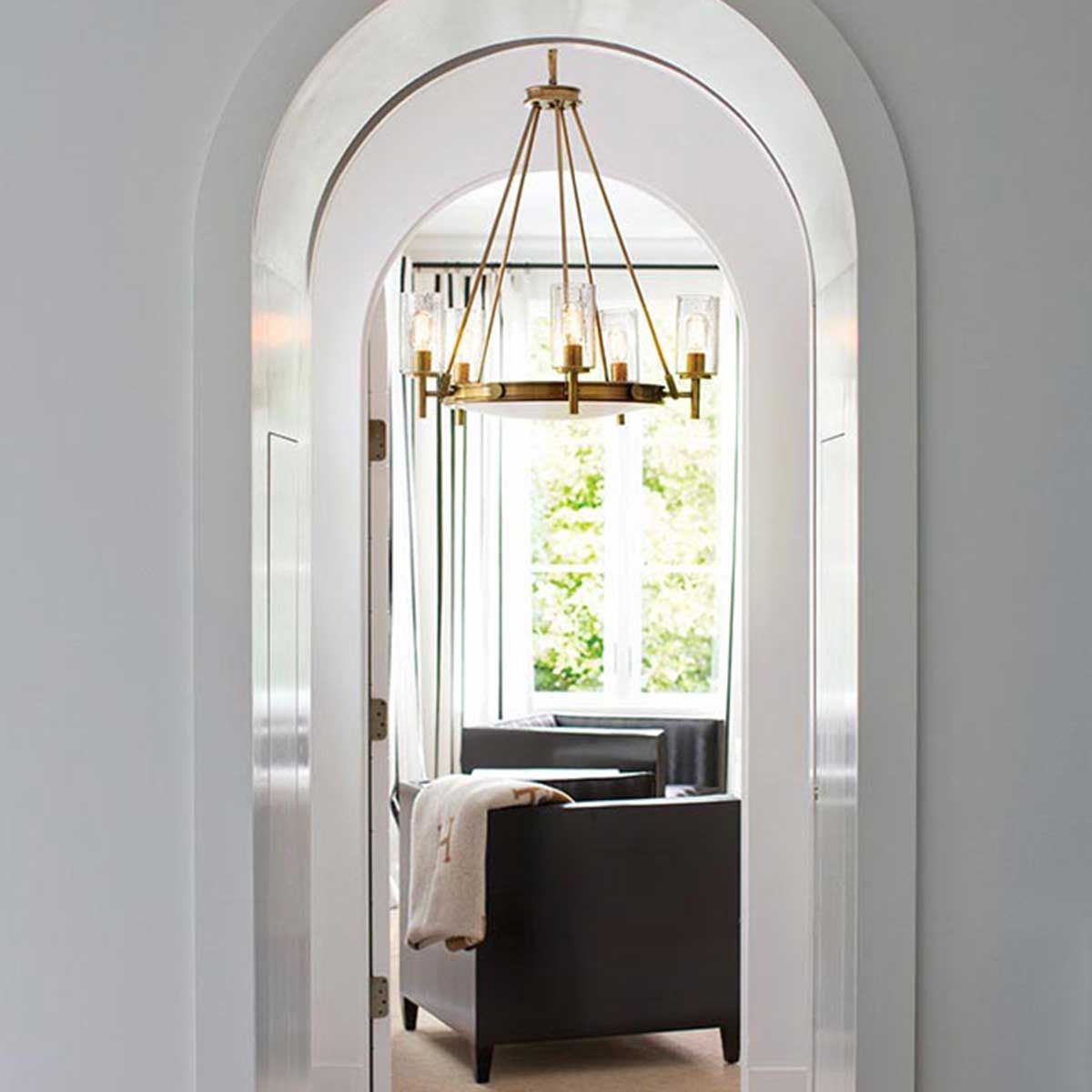 Hackney 5 Light Chandelier - Brass