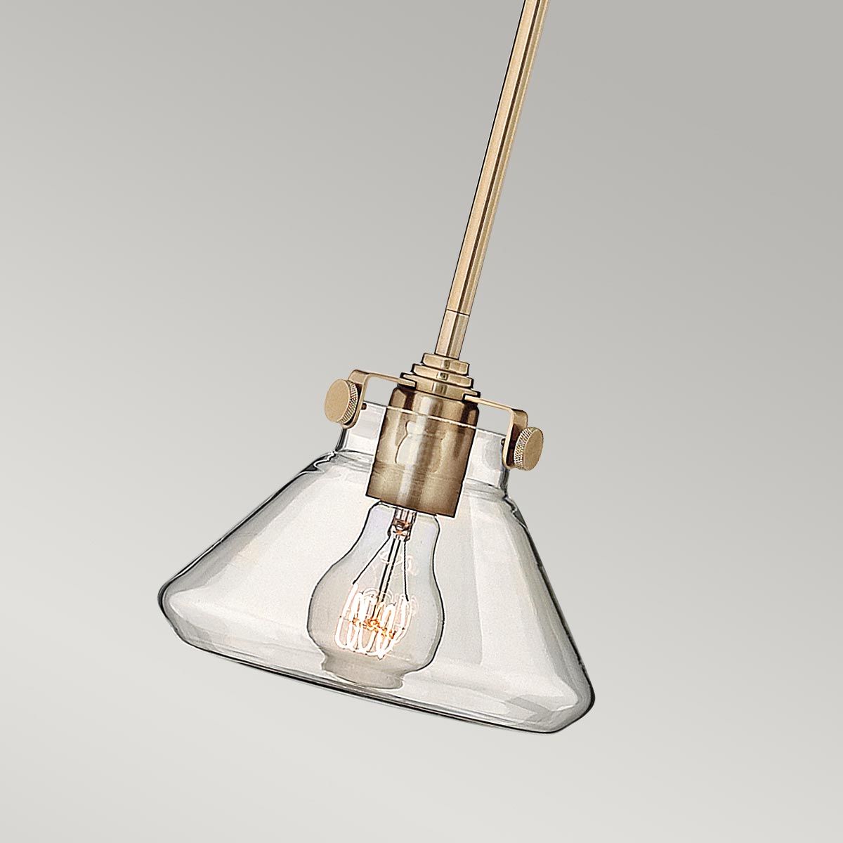 Harlow Single Clear Glass Pendant Light - Chrome