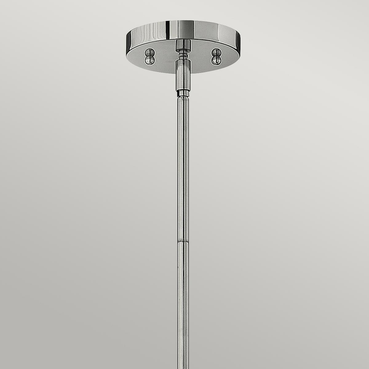 Harlow Single Clear Glass Pendant Light - Chrome