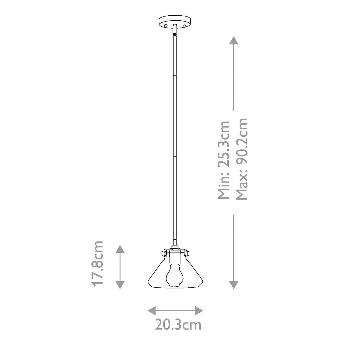 Harlow Single Clear Glass Pendant Light - Chrome