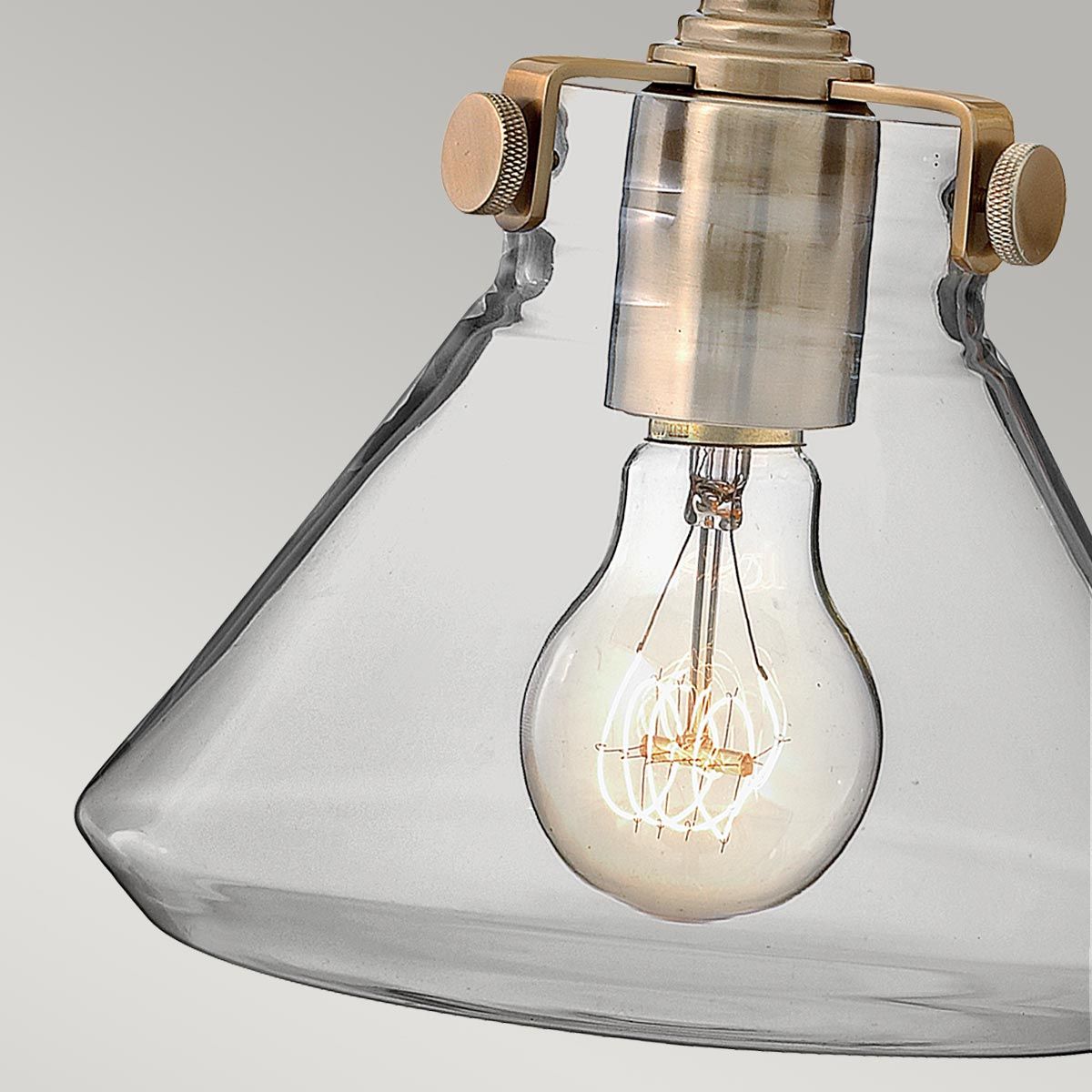 Harlow Single Clear Glass Wall Light - Chrome