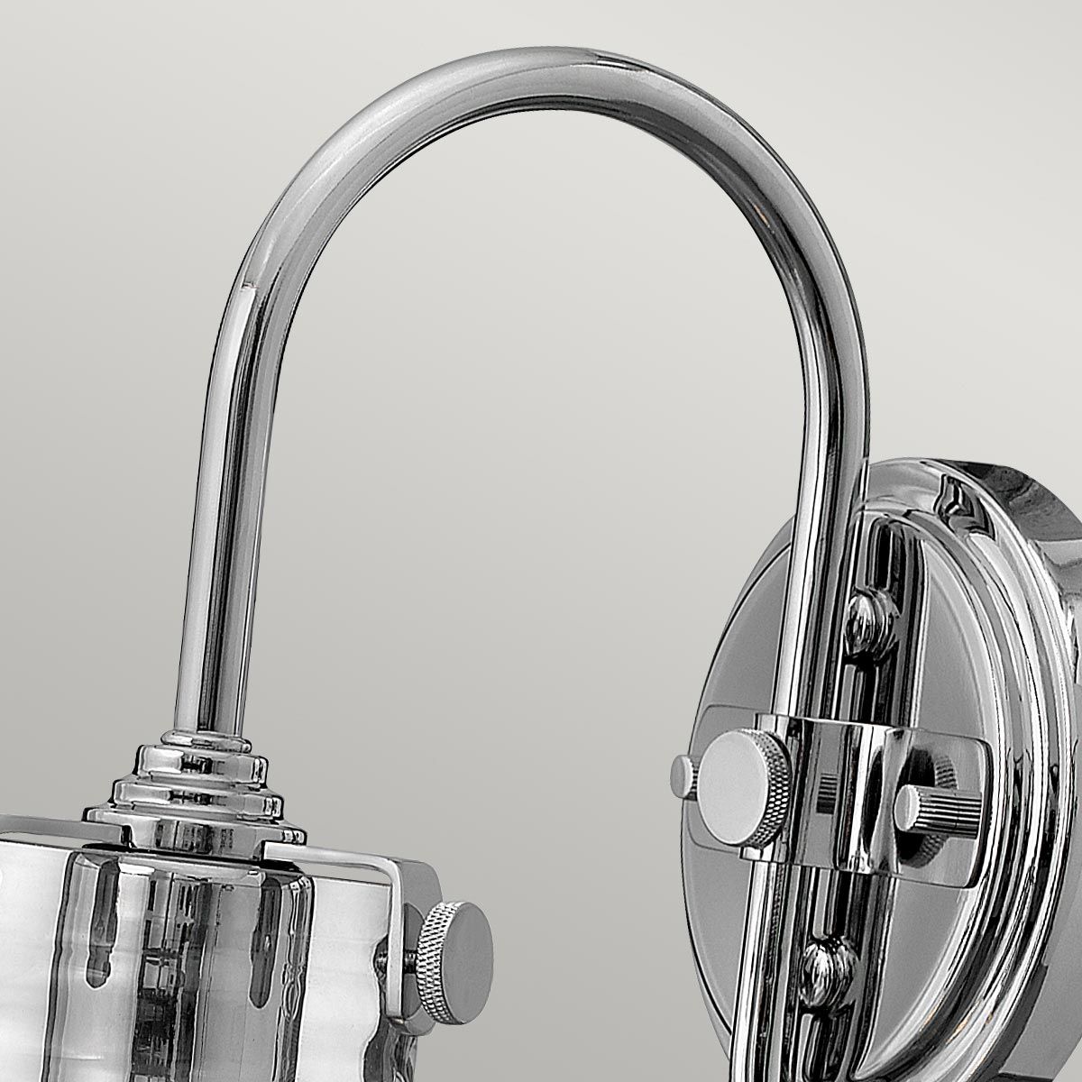 Harlow Single Clear Glass Wall Light - Chrome
