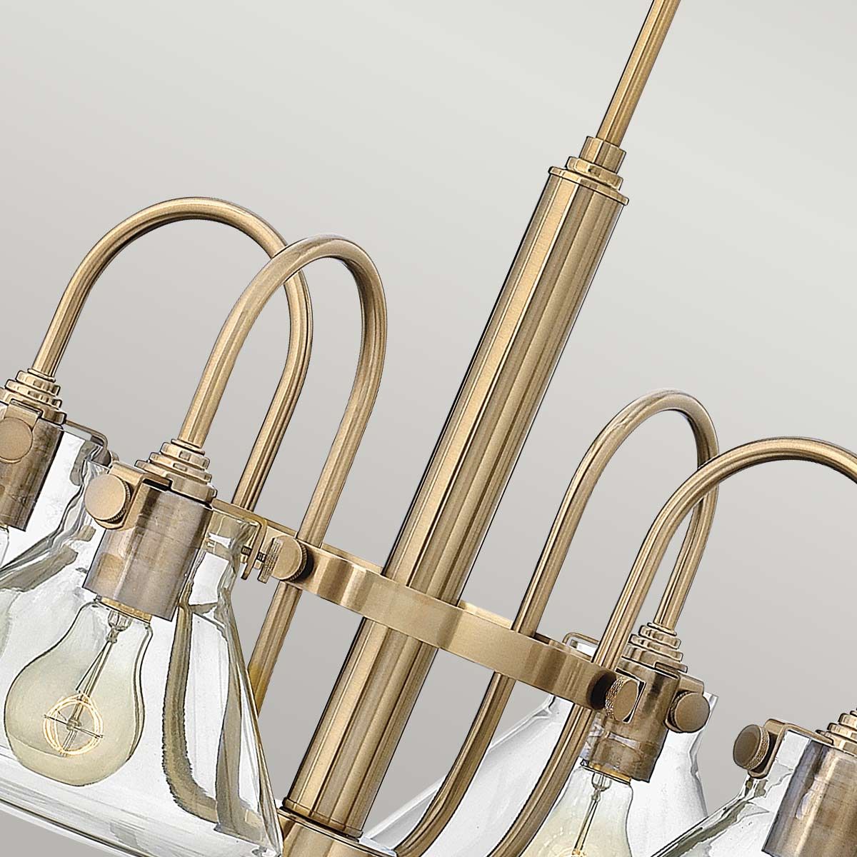 Harlow 4 Light Clear Glass Chandelier - Chrome