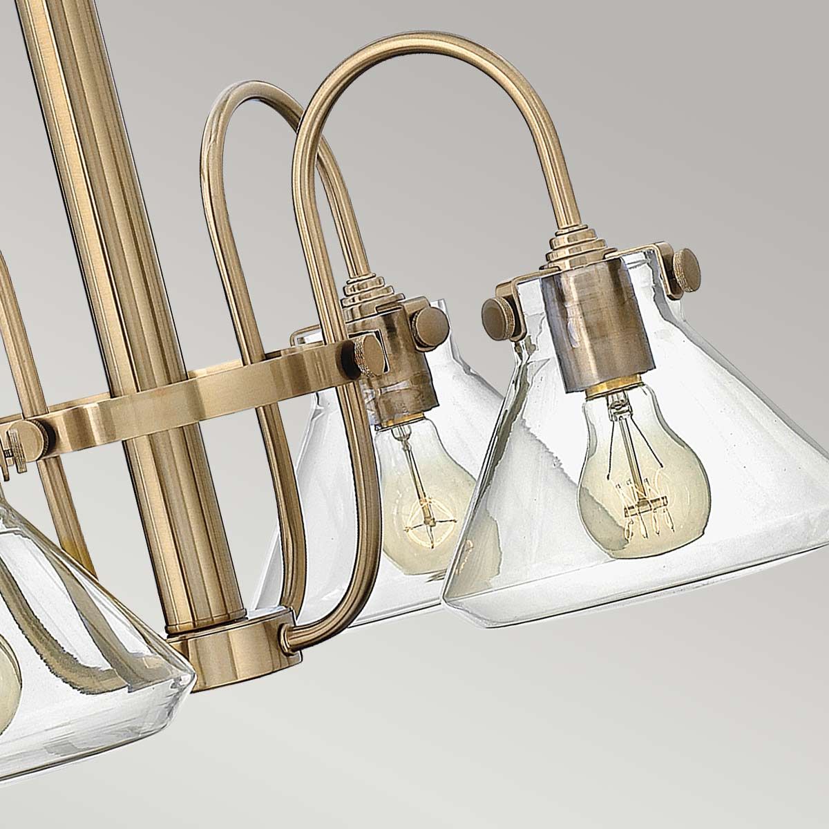 Harlow 4 Light Clear Glass Chandelier - Chrome