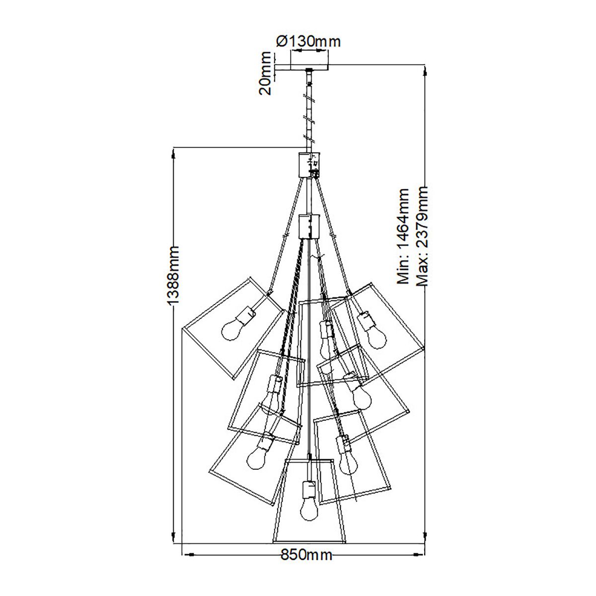 Murray 1Triple Large Foyer Chandelier