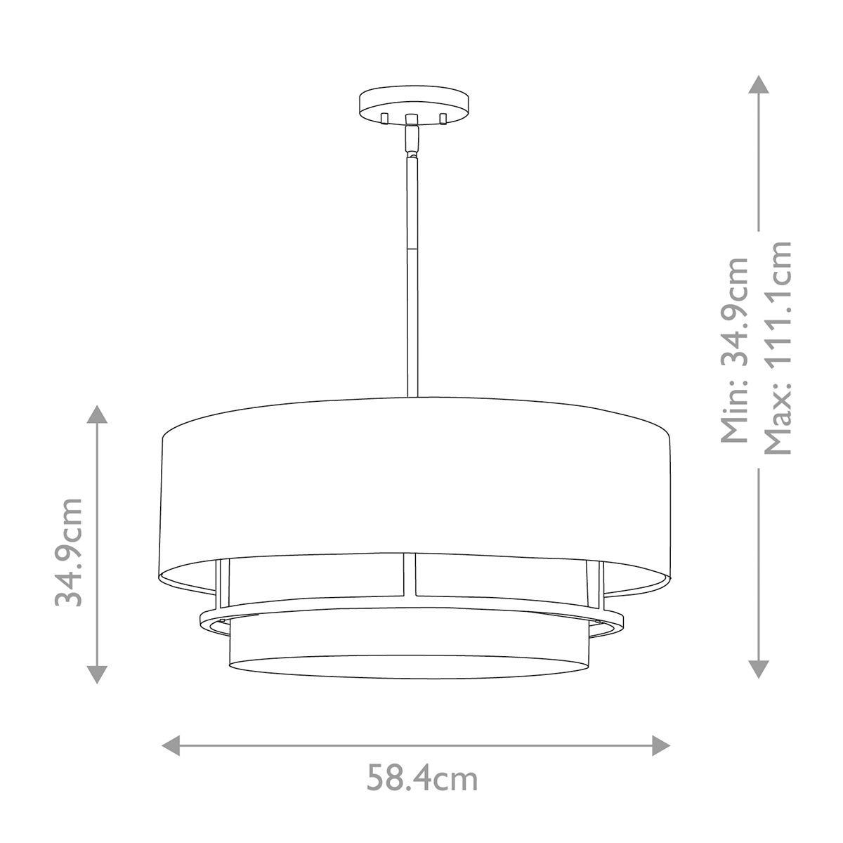 Yvette 4 Light Duo Mount - Polished Nickel