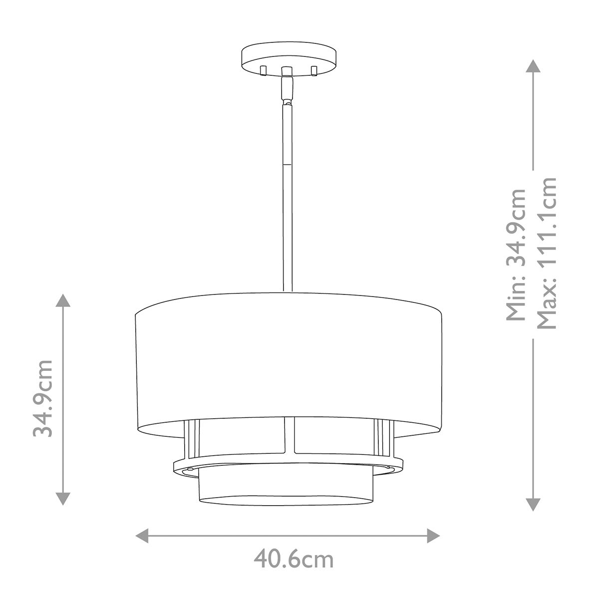 Yvette Triple Duo Mount - Lacquered Brass
