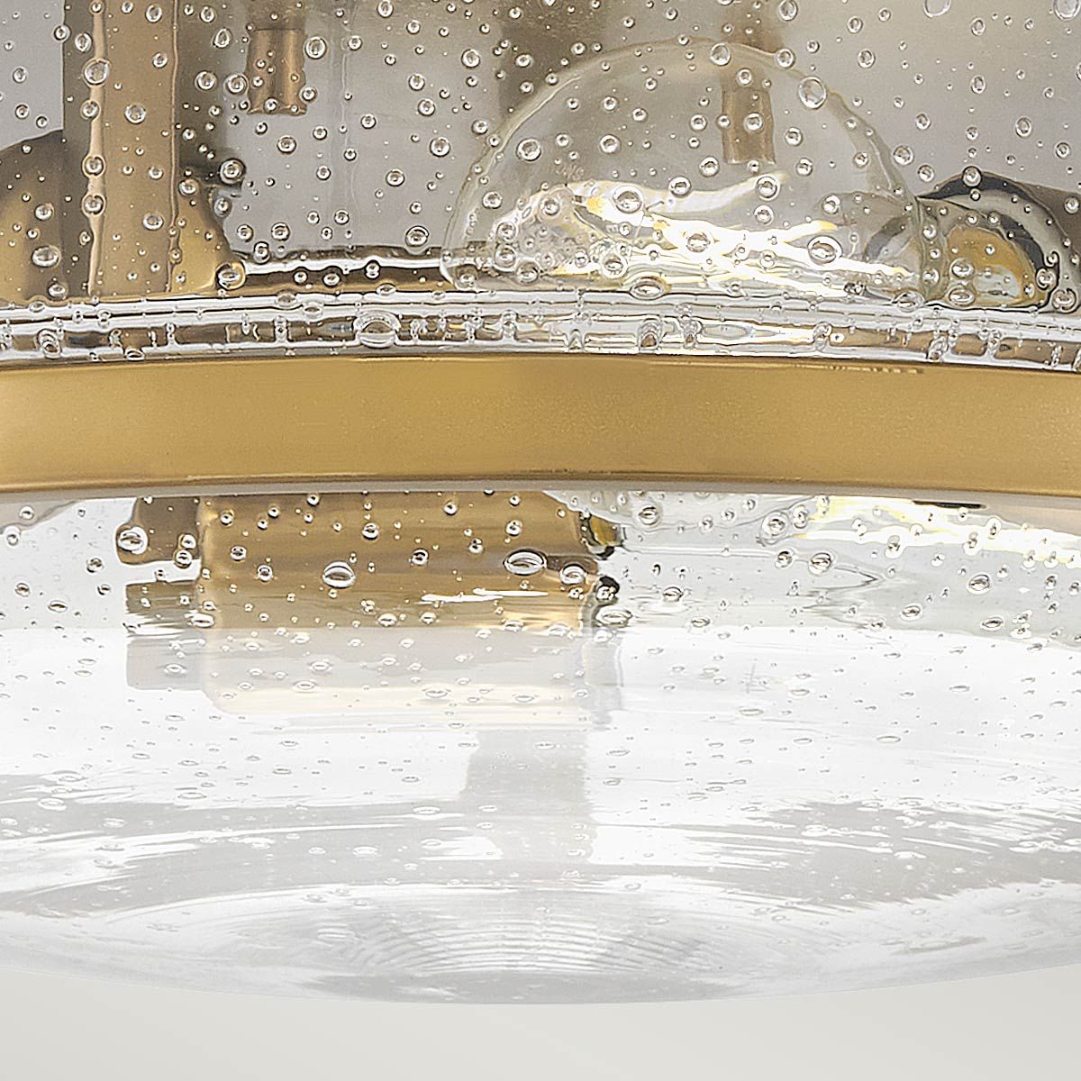 Padstow Triple Flush Ceiling Light - Brass