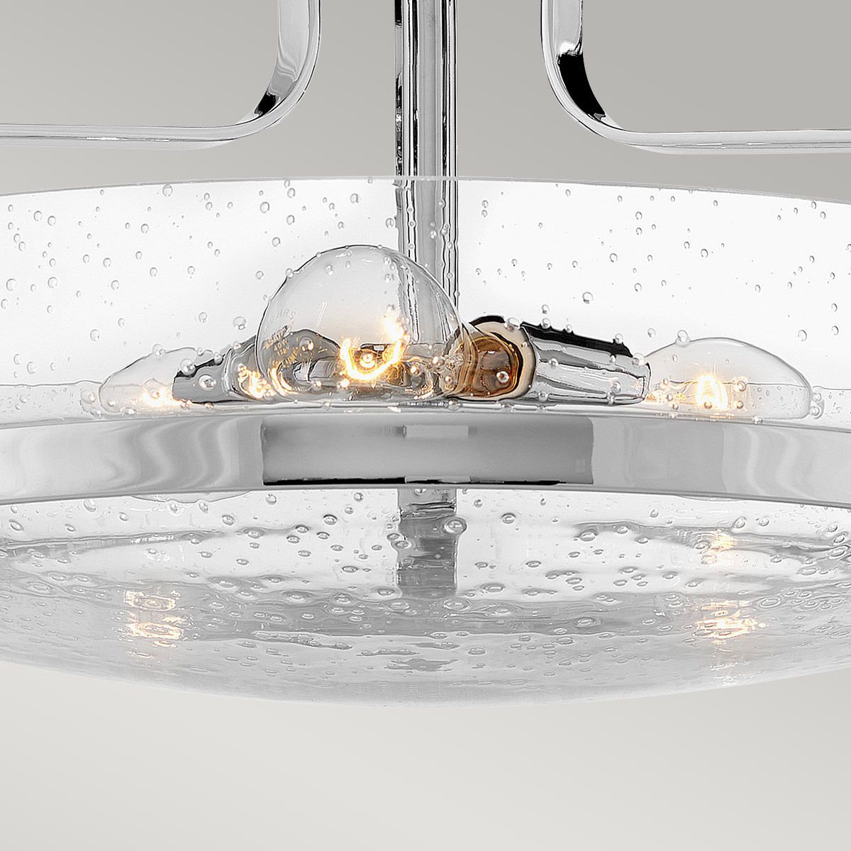 Padstow Triple Medium Semi Flush Ceiling Light - Chrome
