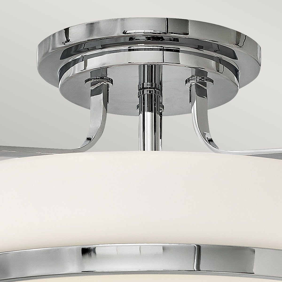 Padstow Triple Medium Semi Flush Ceiling Light - Chrome