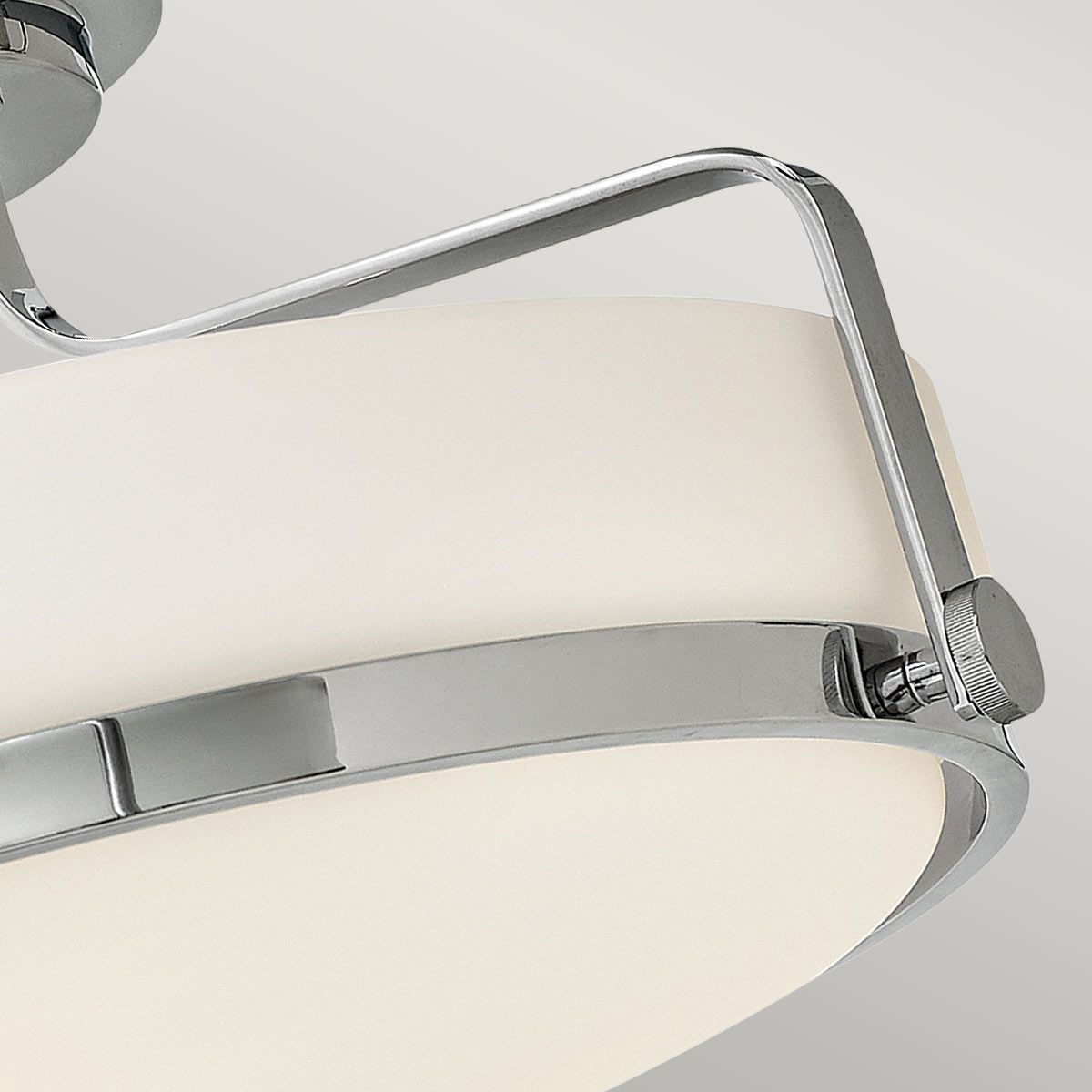 Padstow Triple Medium Semi Flush Ceiling Light - Chrome