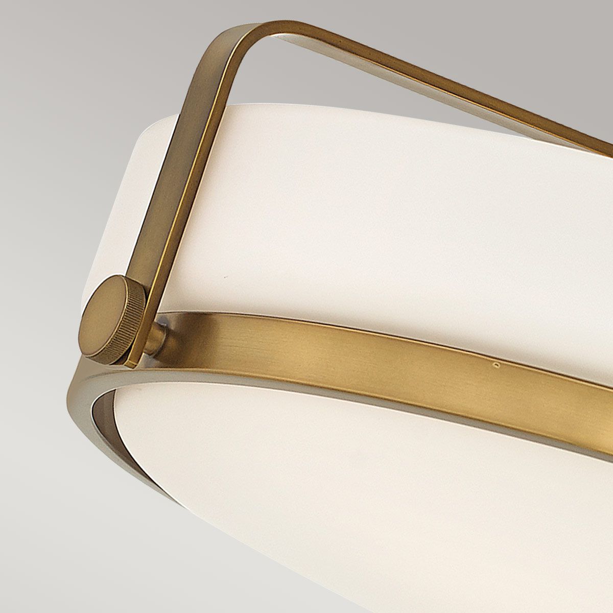 Padstow Triple Medium Semi Flush Ceiling Light - Brass