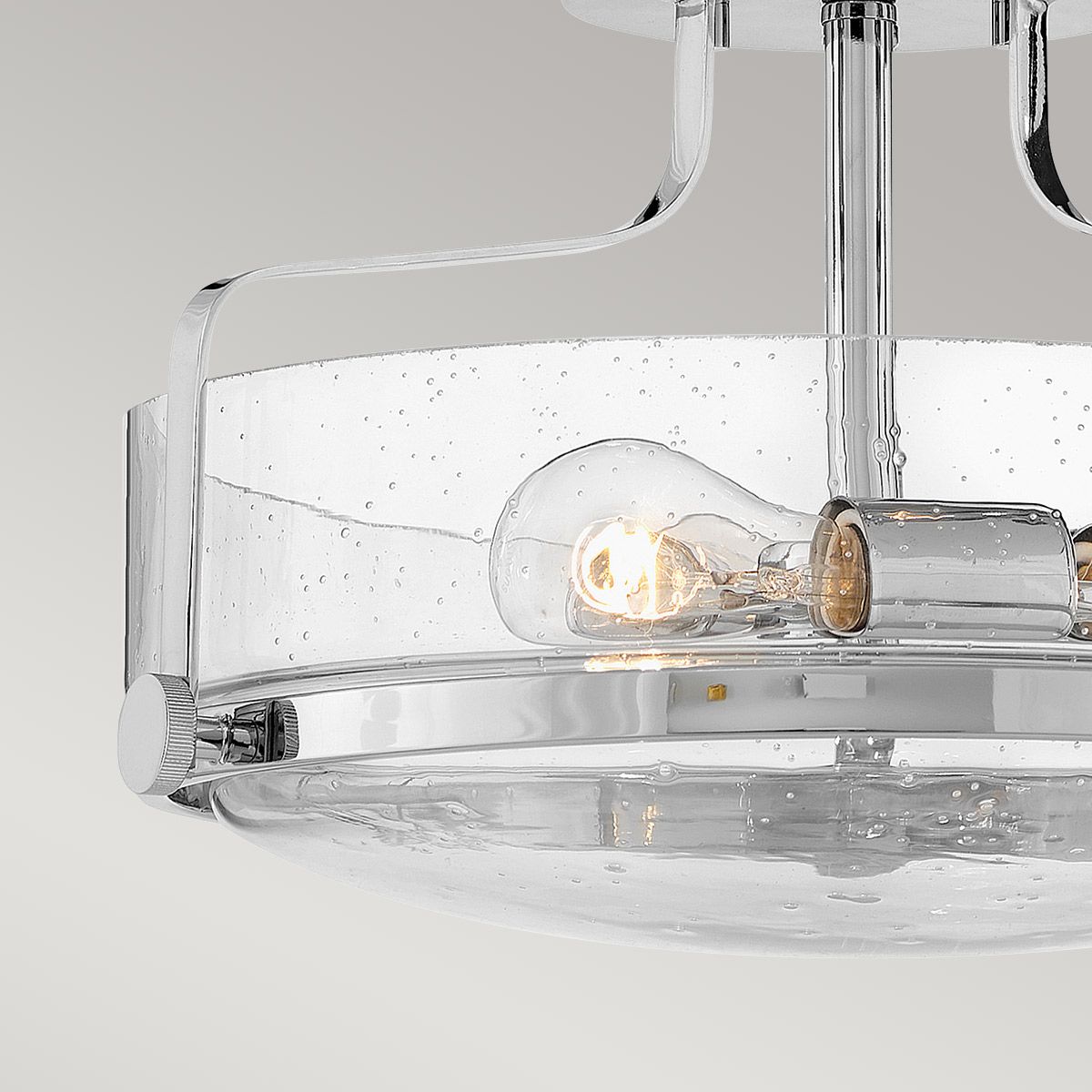 Padstow Triple Small Semi Flush Ceiling Light - Chrome
