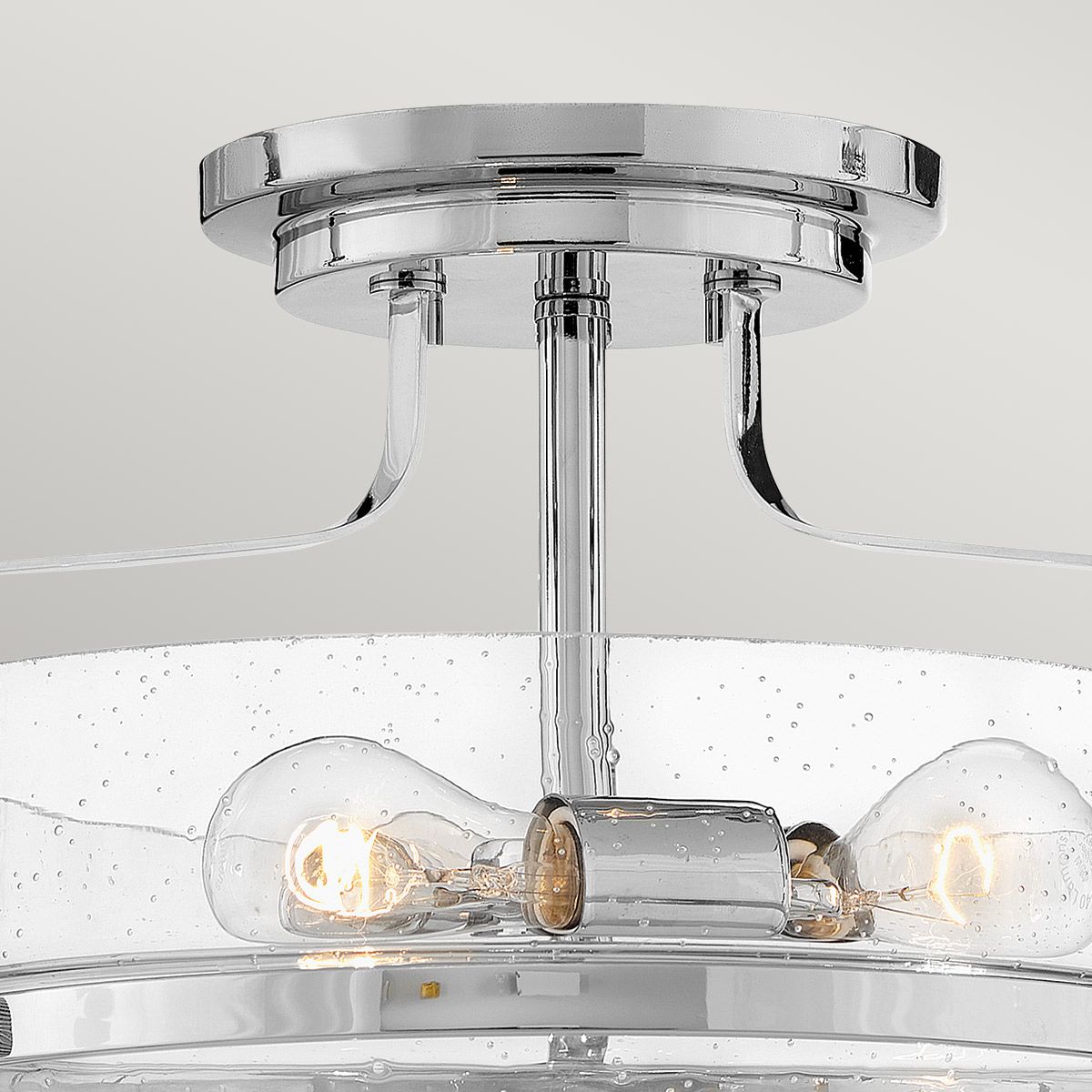 Padstow Triple Small Semi Flush Ceiling Light - Chrome